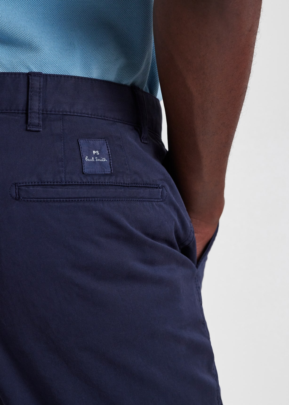 Model view - Slim-Fit Navy Cotton Twill Chinos