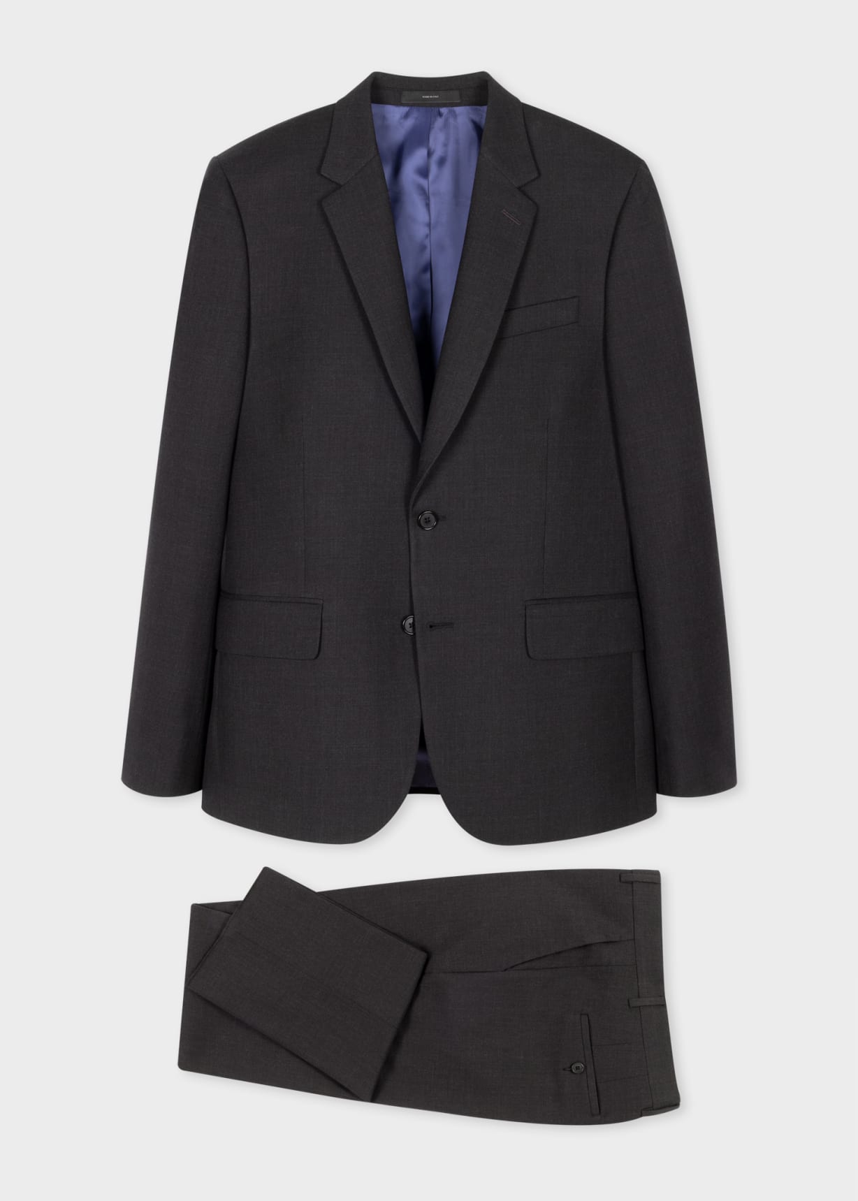 The Soho - Men's Tailored-Fit Charcoal Grey Wool 'A Suit To