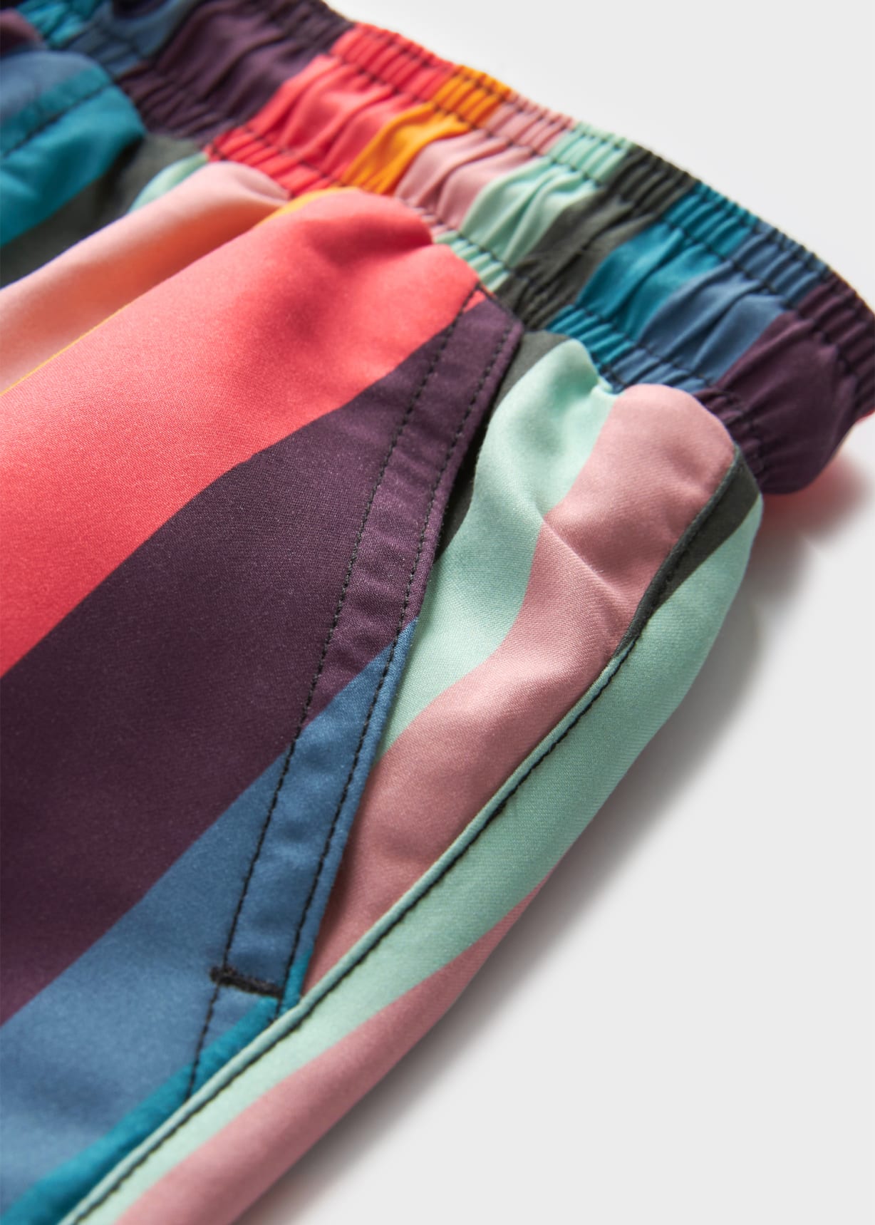 Detail View - 2-13 Years 'Artist Stripe' Swim Shorts Paul Smith