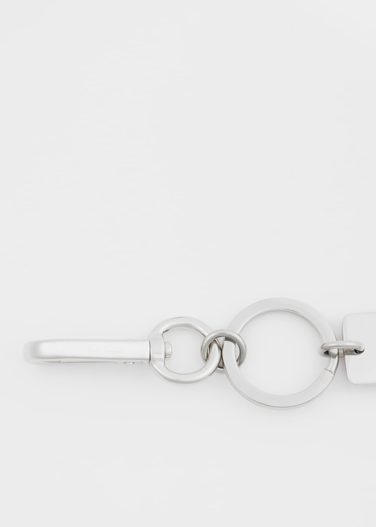 Signature Stripe Tag Metal Keyring