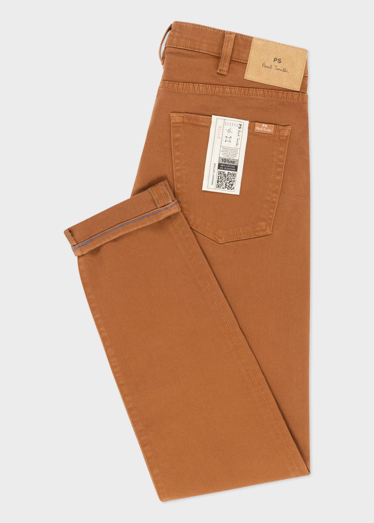 Men's Tapered-Fit Taupe Garment-Dyed Jeans
