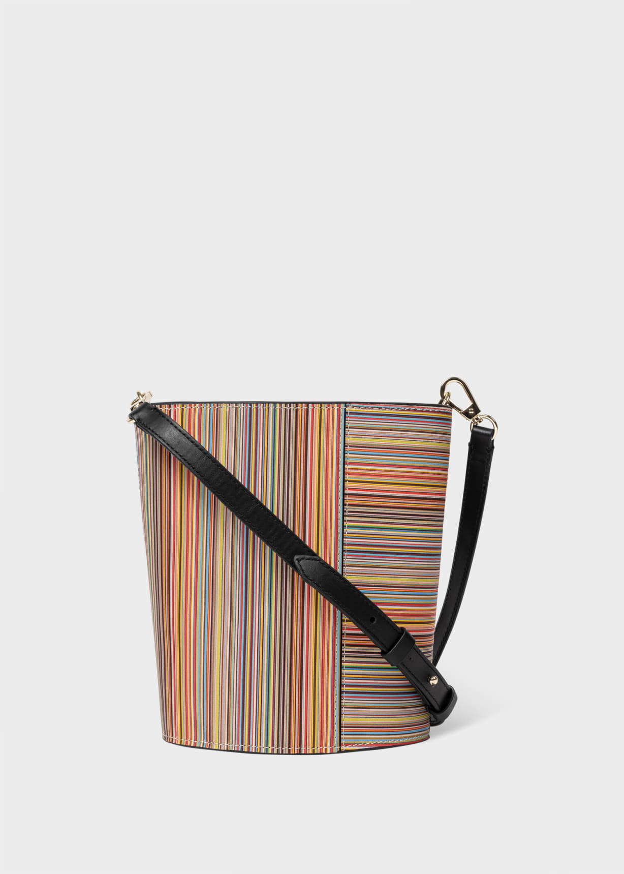 Women's Leather 'Signature Stripe' Bucket Bag