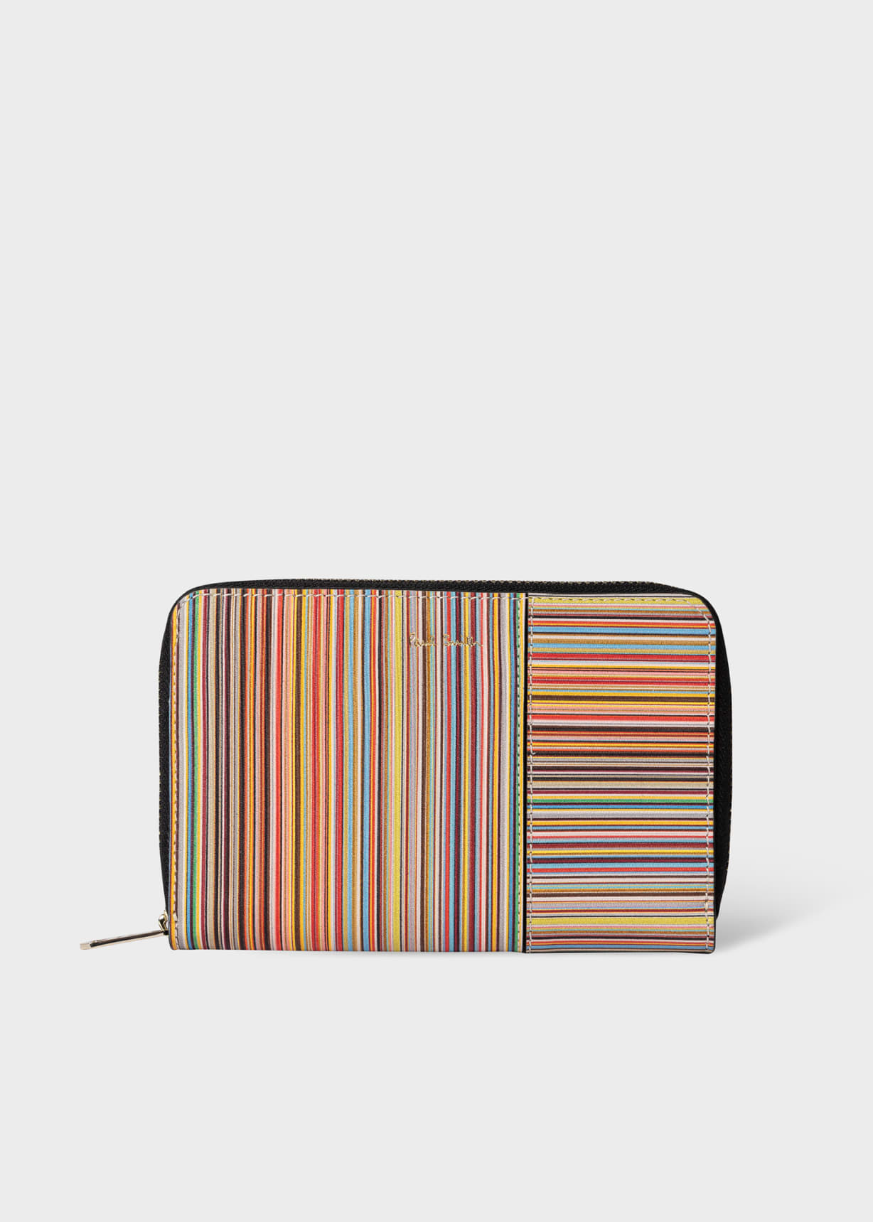 Women's Leather 'Signature Stripe' Zip-Around Purse