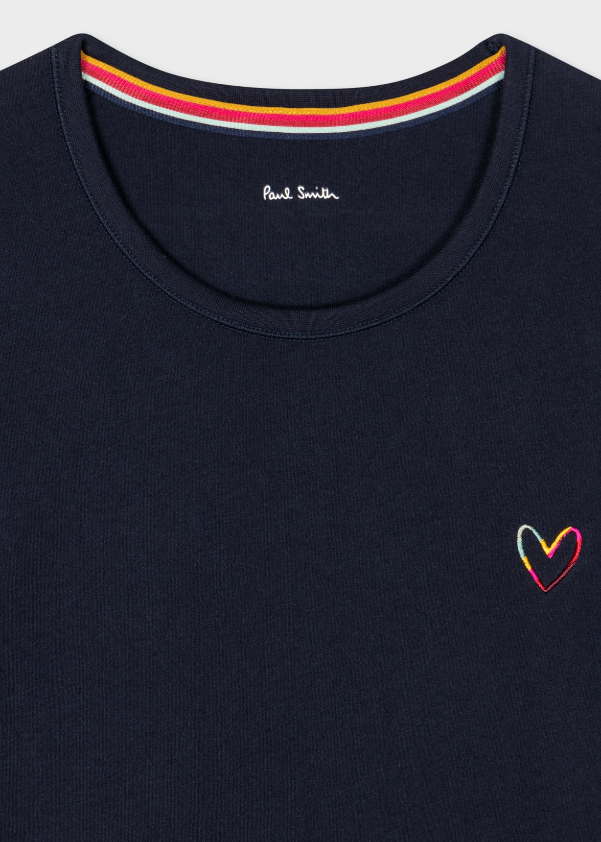 Product View - Women's Navy Embroidered 'Swirl Heart' Lounge T-Shirt by Paul Smith