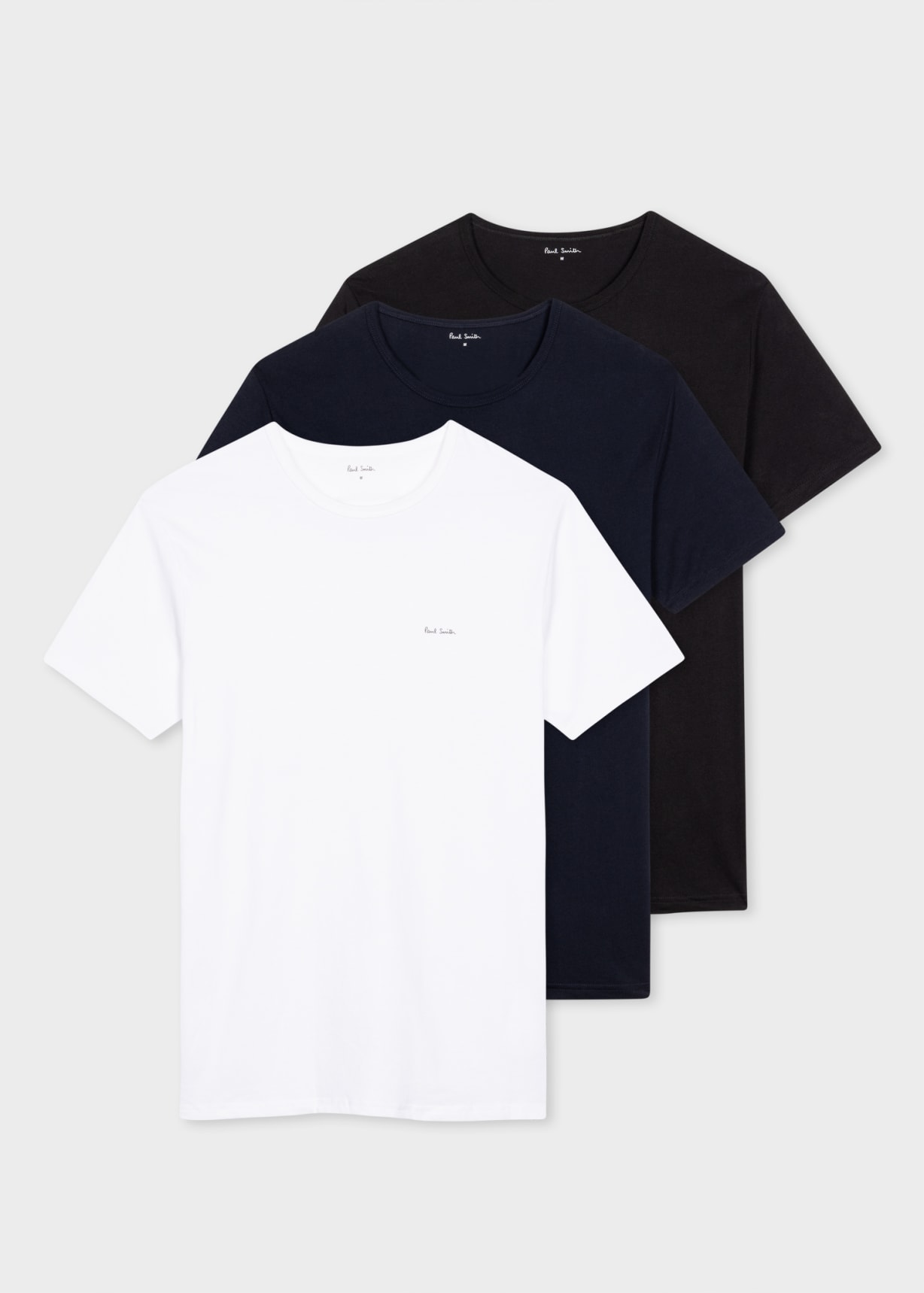 Tシャツ・カットソー PAUL SMITH Men T Shirts M1A388FHP3PK1A WHITE Men's White 'PS Logo' T-Shirt