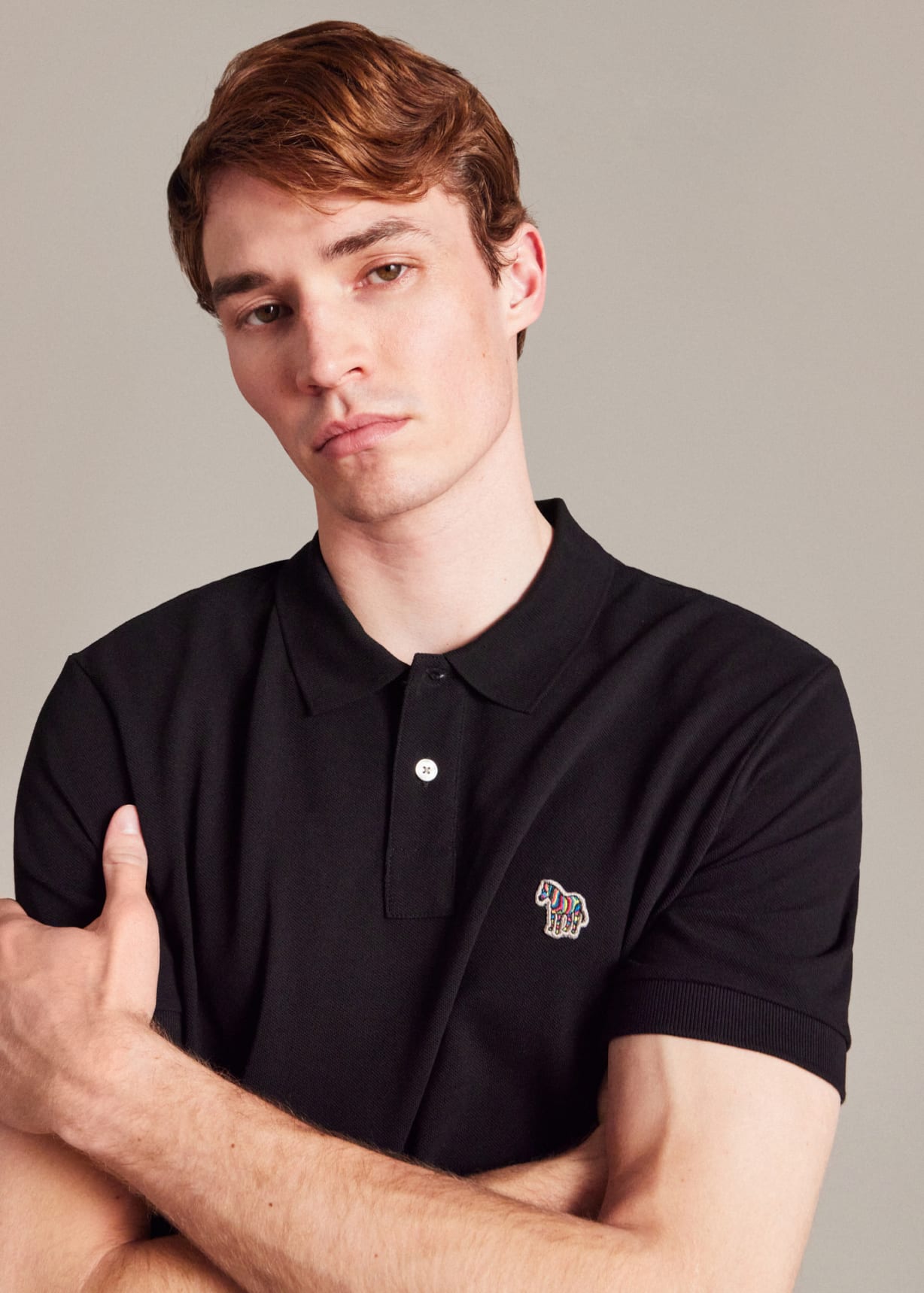 【美品】Bristol EMBLEM POLO Mサイズ　黒　半袖　メンズ 美品】Bristol EMBLEM POLO Mサイズ 黒 半袖 メンズ