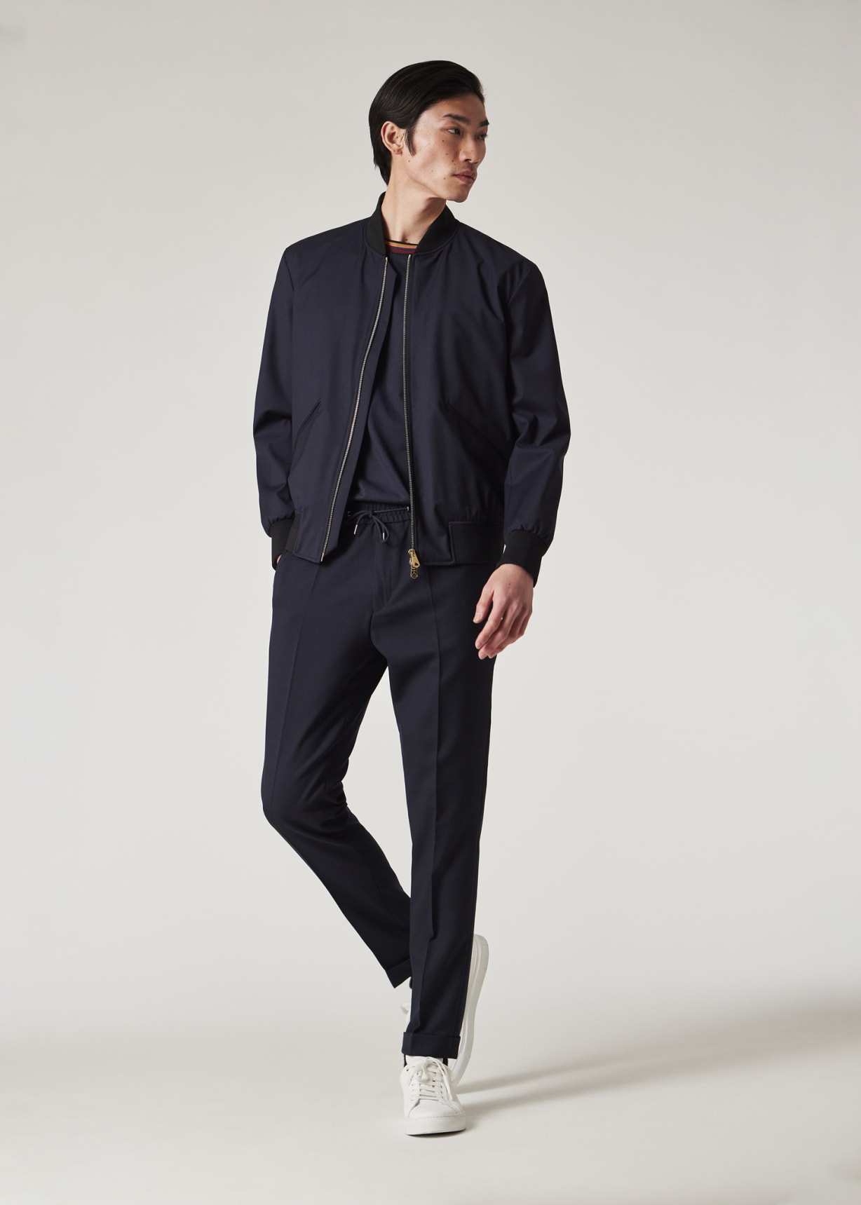 Men's Dark Navy 'Storm System' Wool Bomber