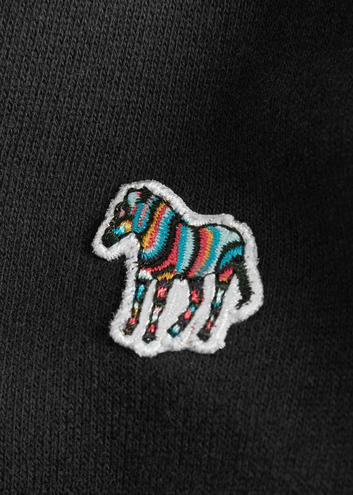 2-13 Years Black Zip-Up Zebra Logo Hoodie