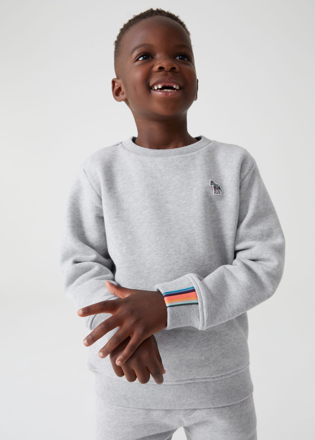 2-13 Years Grey Marl Zebra Sweatshirt