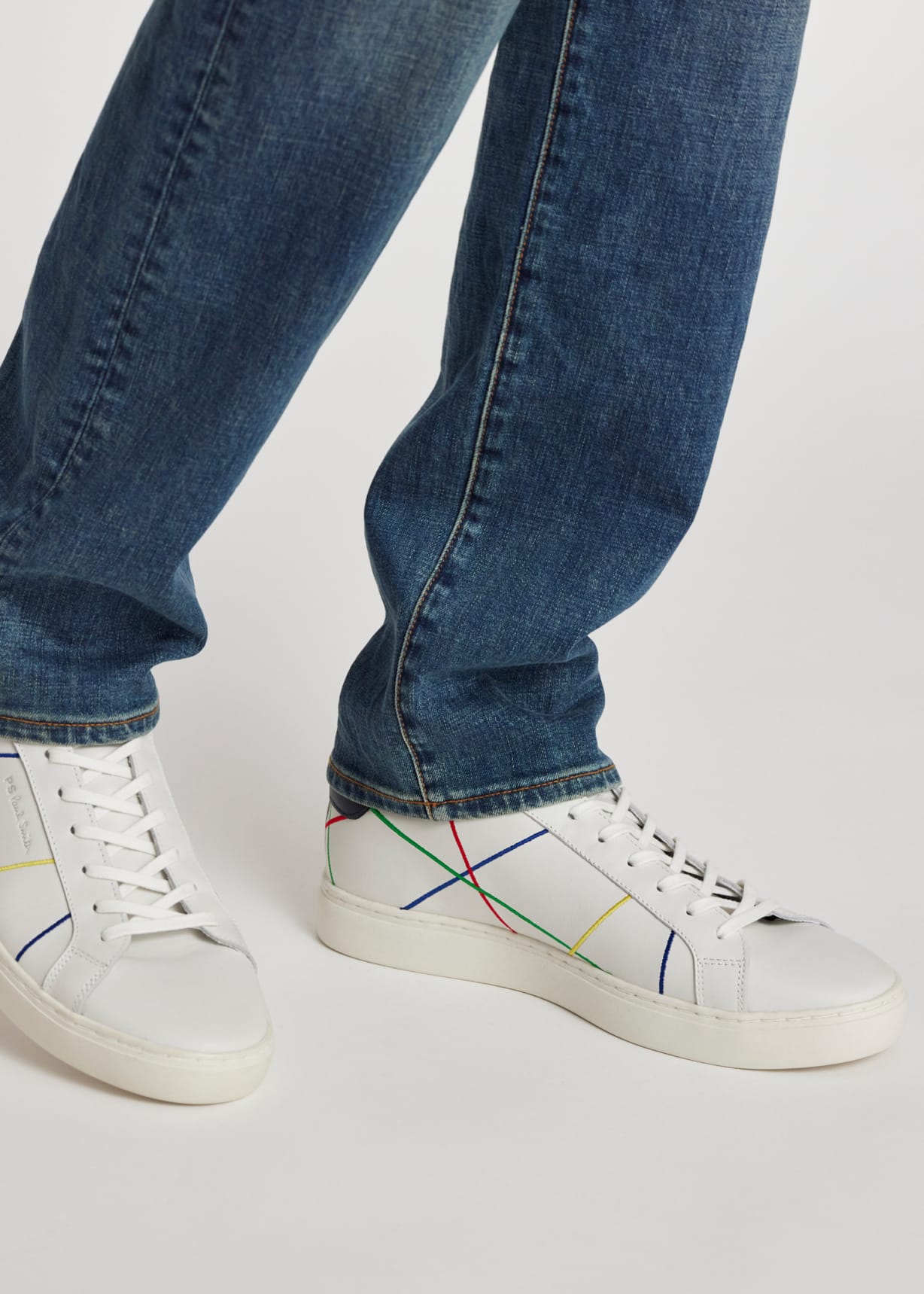 Paul Smith｜SNEAKERS (M2S HLS03 NCAS 79) Men's White Abstract 'Rex' Sneakers