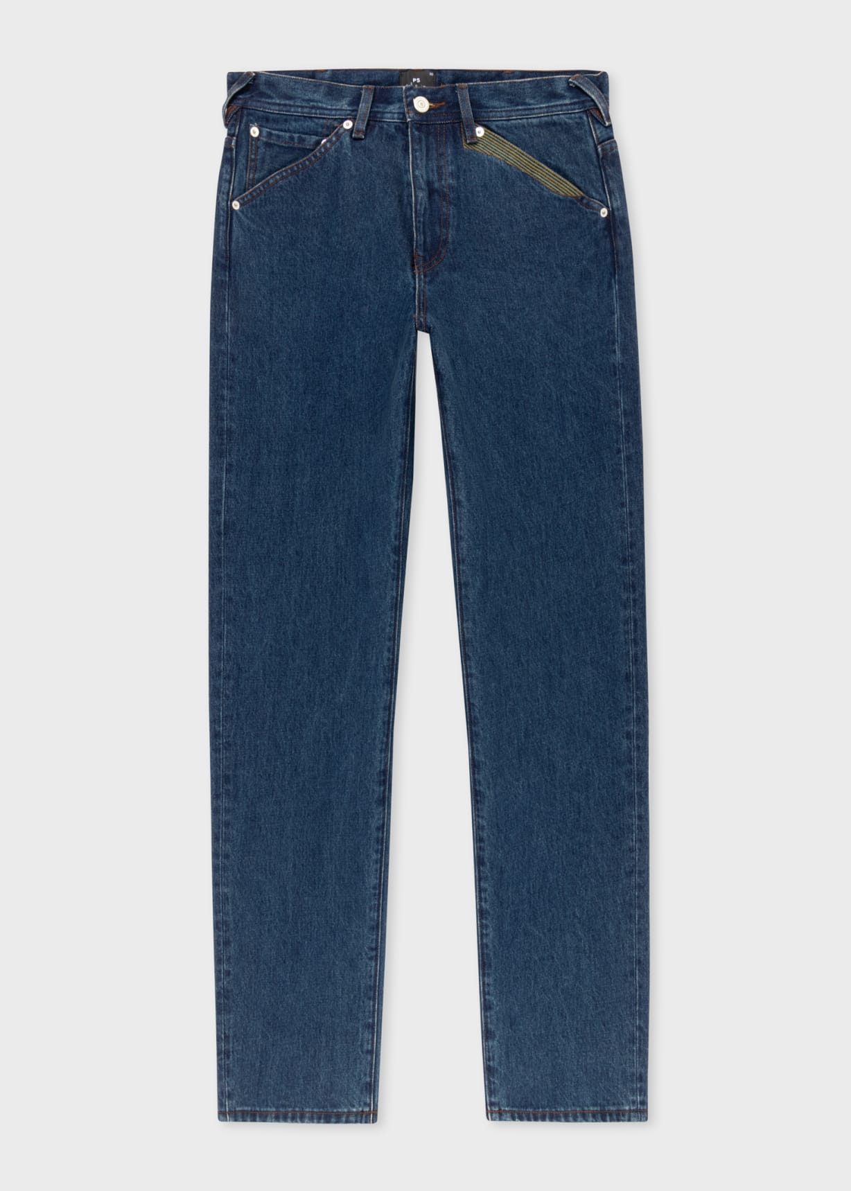 Men's Relaxed-Fit Dark-Wash 'Plains' Embroidered Jeans