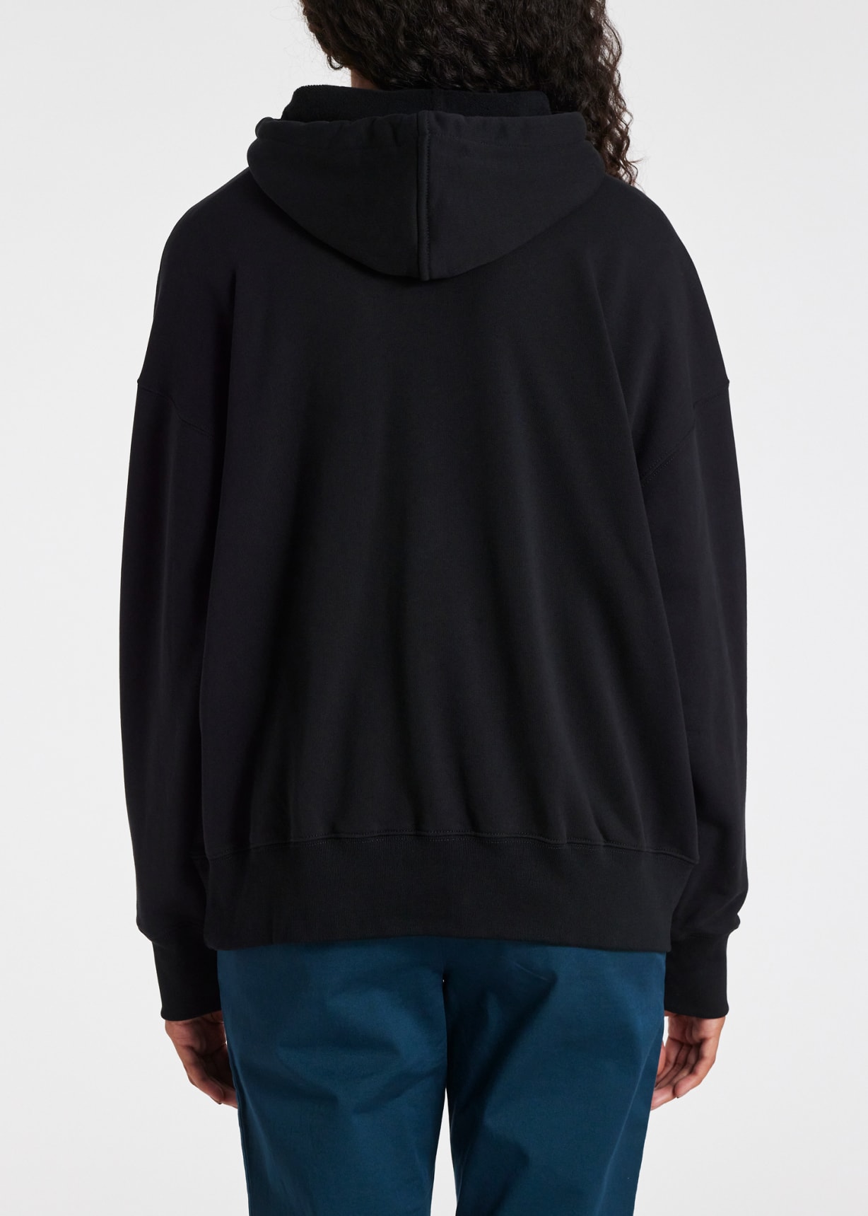 ★Paul Smith★ Happy Hood Black M2R960XEK2116979 Women's Black Cotton 'Happy' Hoodie