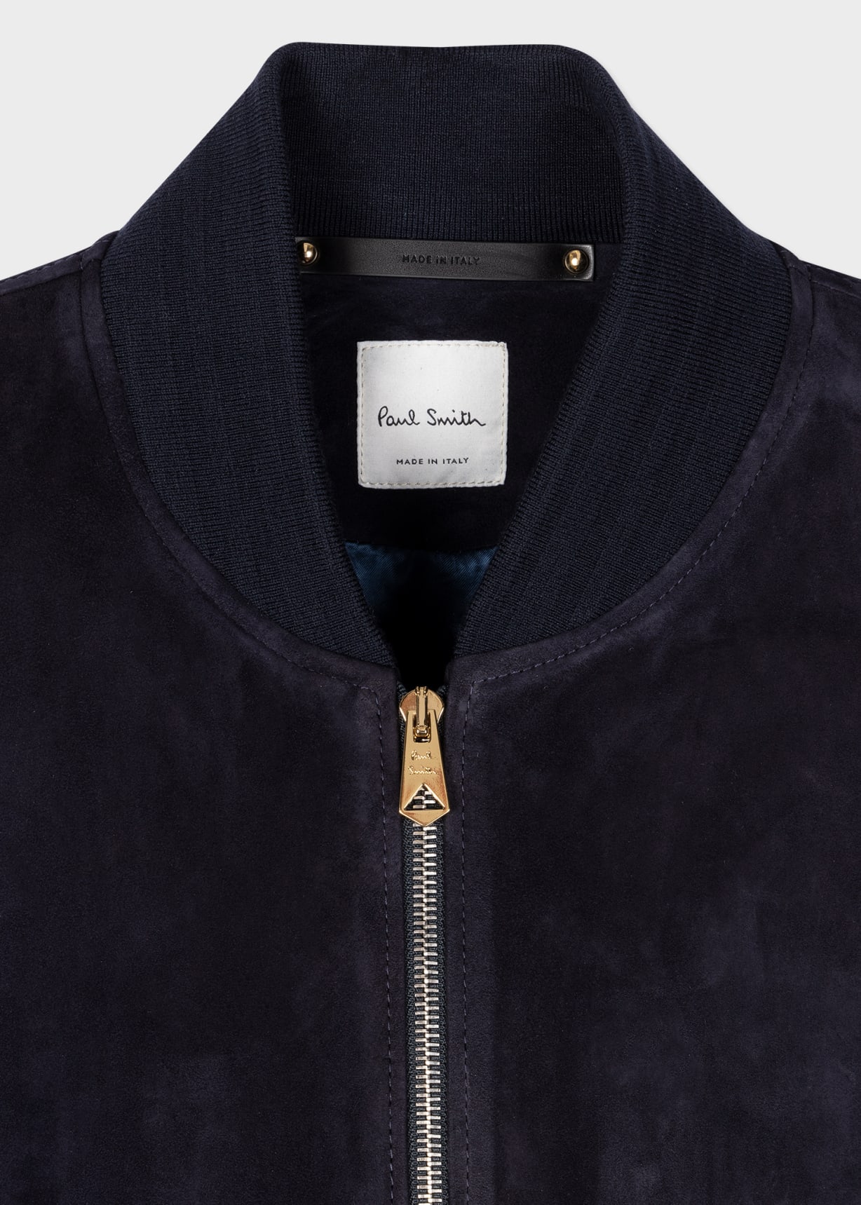 レザージャケット Paul Smith Paul Smith Regular Fit Suede Bomber Jacket Men's Tan Suede Zip Bomber Jacket
