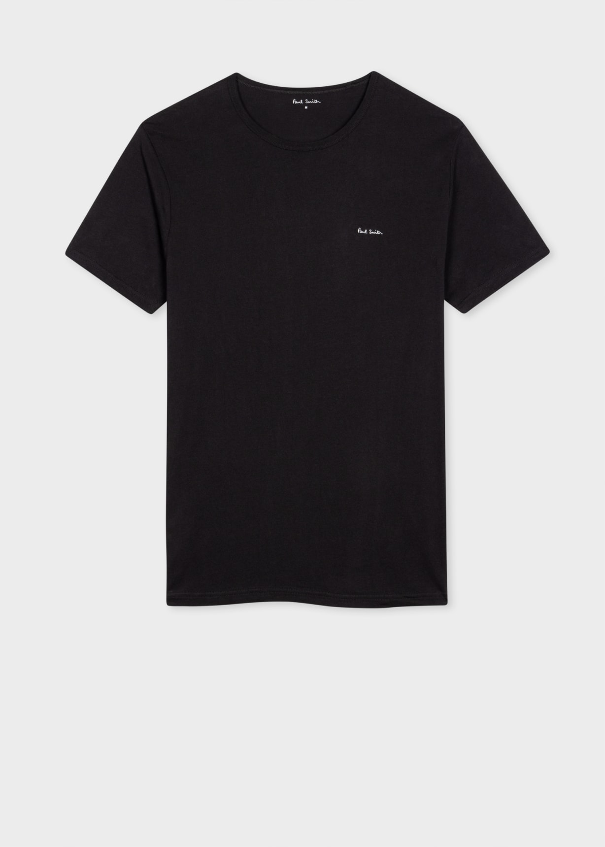 Detail View - Black Logo Organic Cotton Lounge T-Shirts Three Pack Paul Smith
