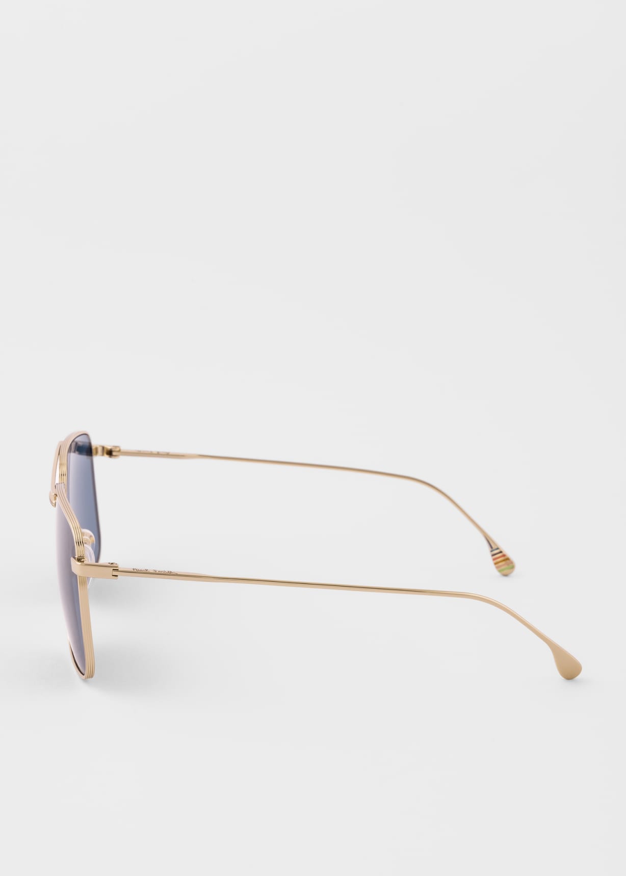 Product view - Blue and Gold 'Halsey' Sunglasses by Paul Smith