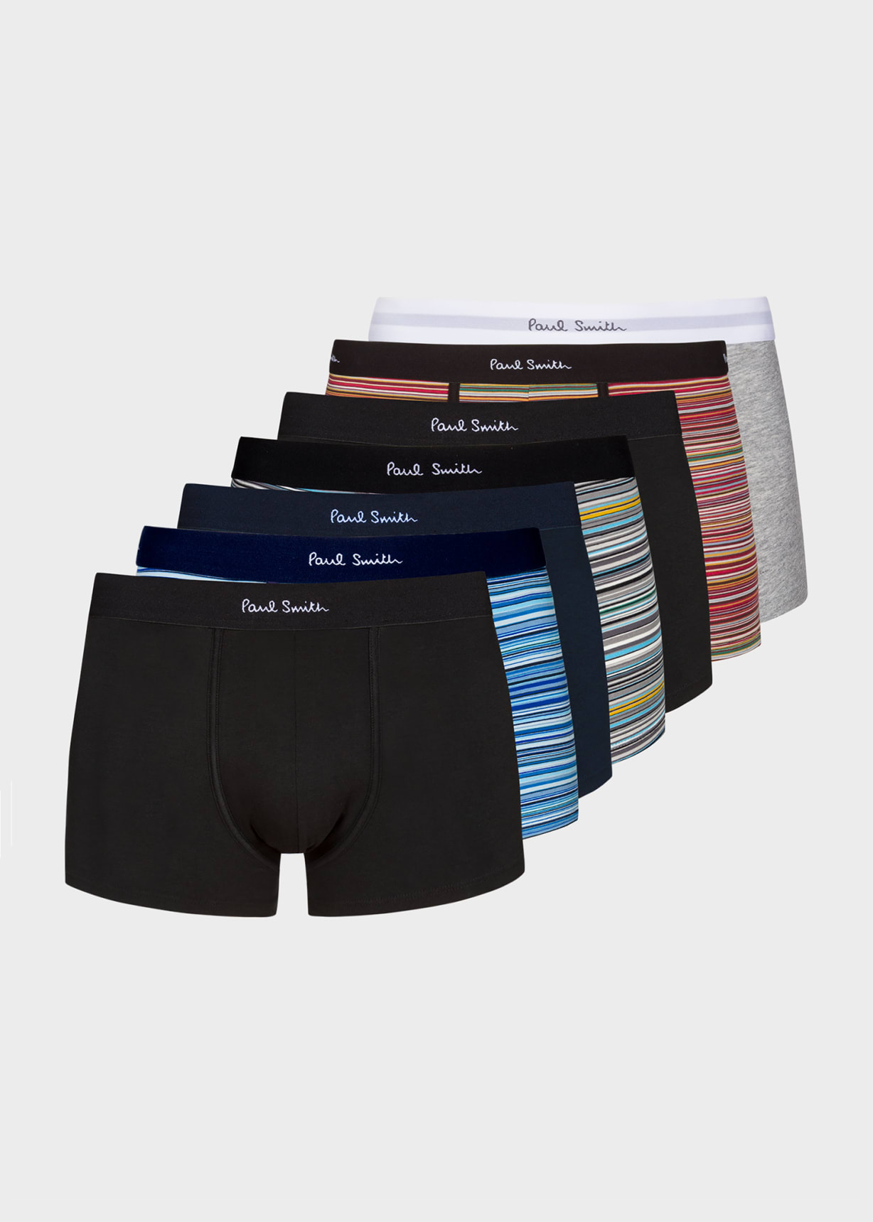 Men's 'Signature Stripe' Mixed Boxer Briefs Seven Pack