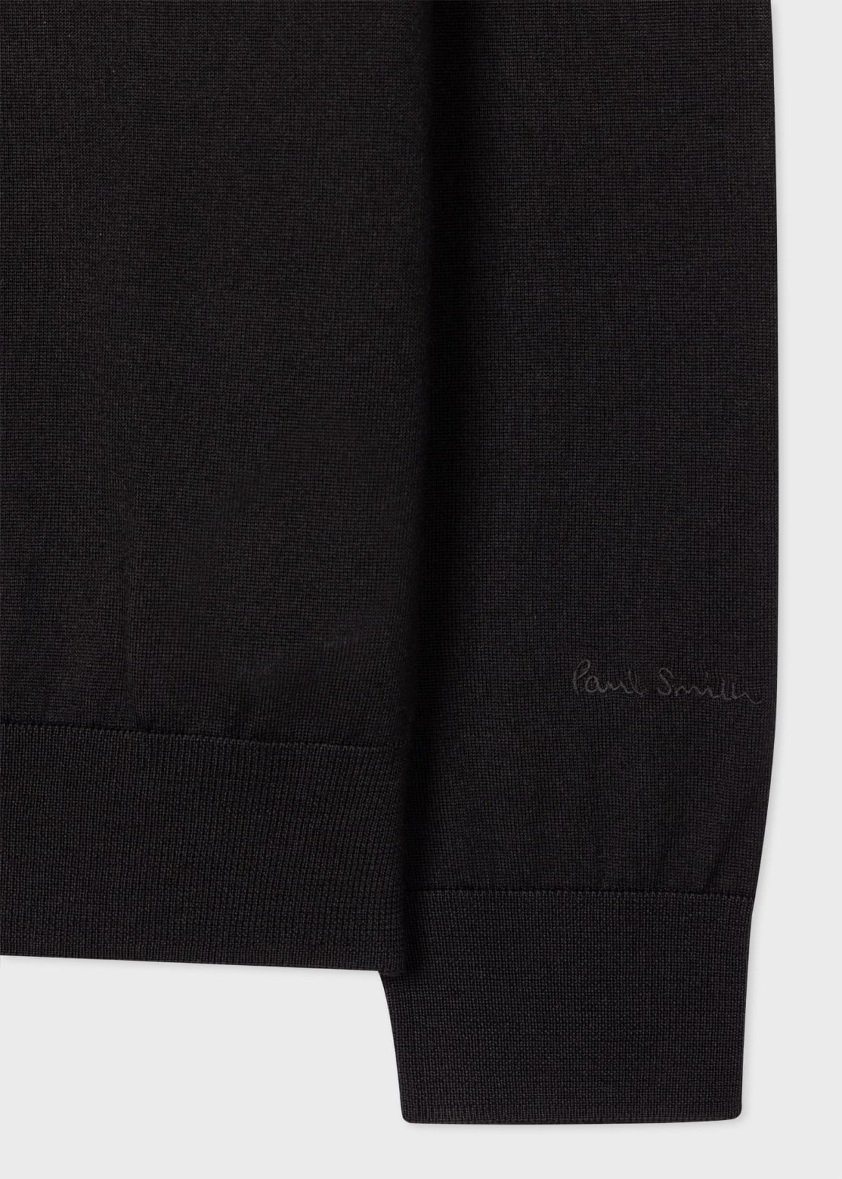 Men's Black Merino Wool Sweater