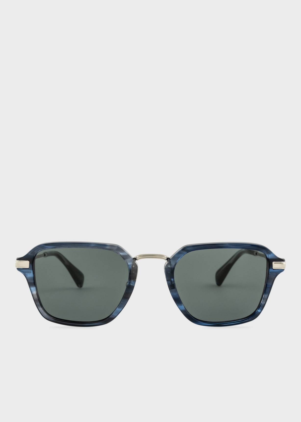 Front view - Striped Blue 'Kean' Sunglasses Paul Smith