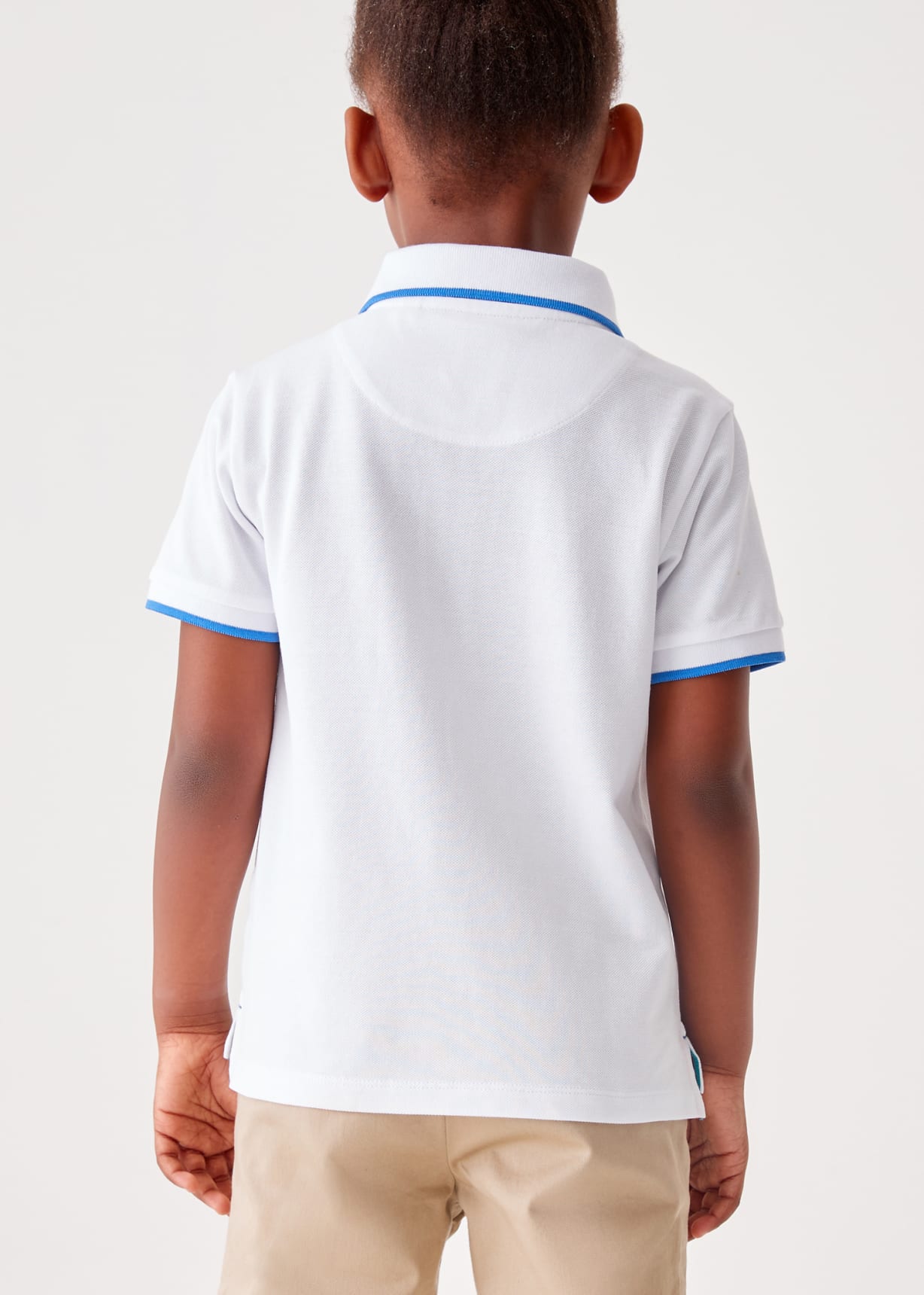 Model view - 2-13 Years White Short Sleeve Signature Polo Shirt