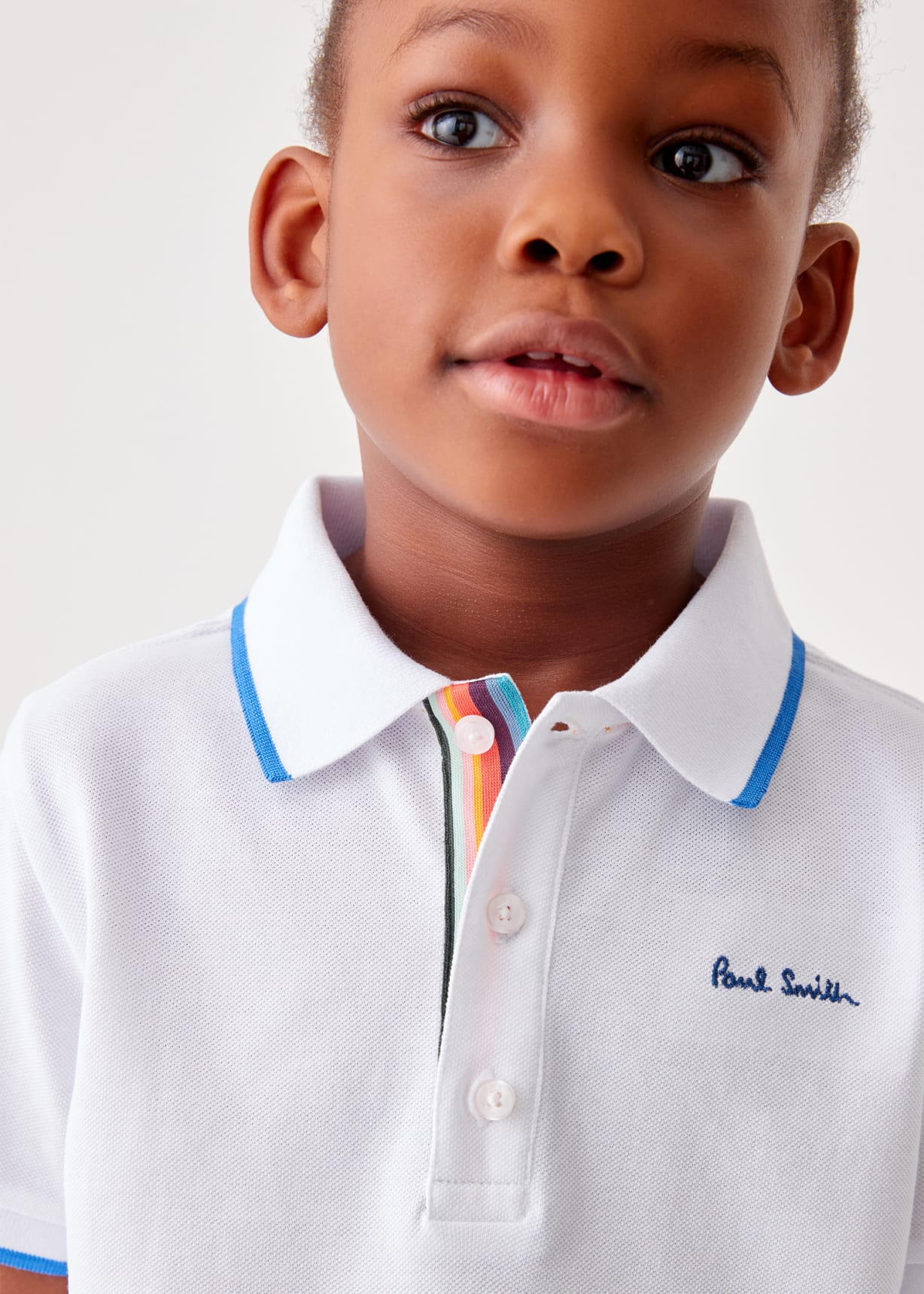 Model view - 2-13 Years White Short Sleeve Signature Polo Shirt