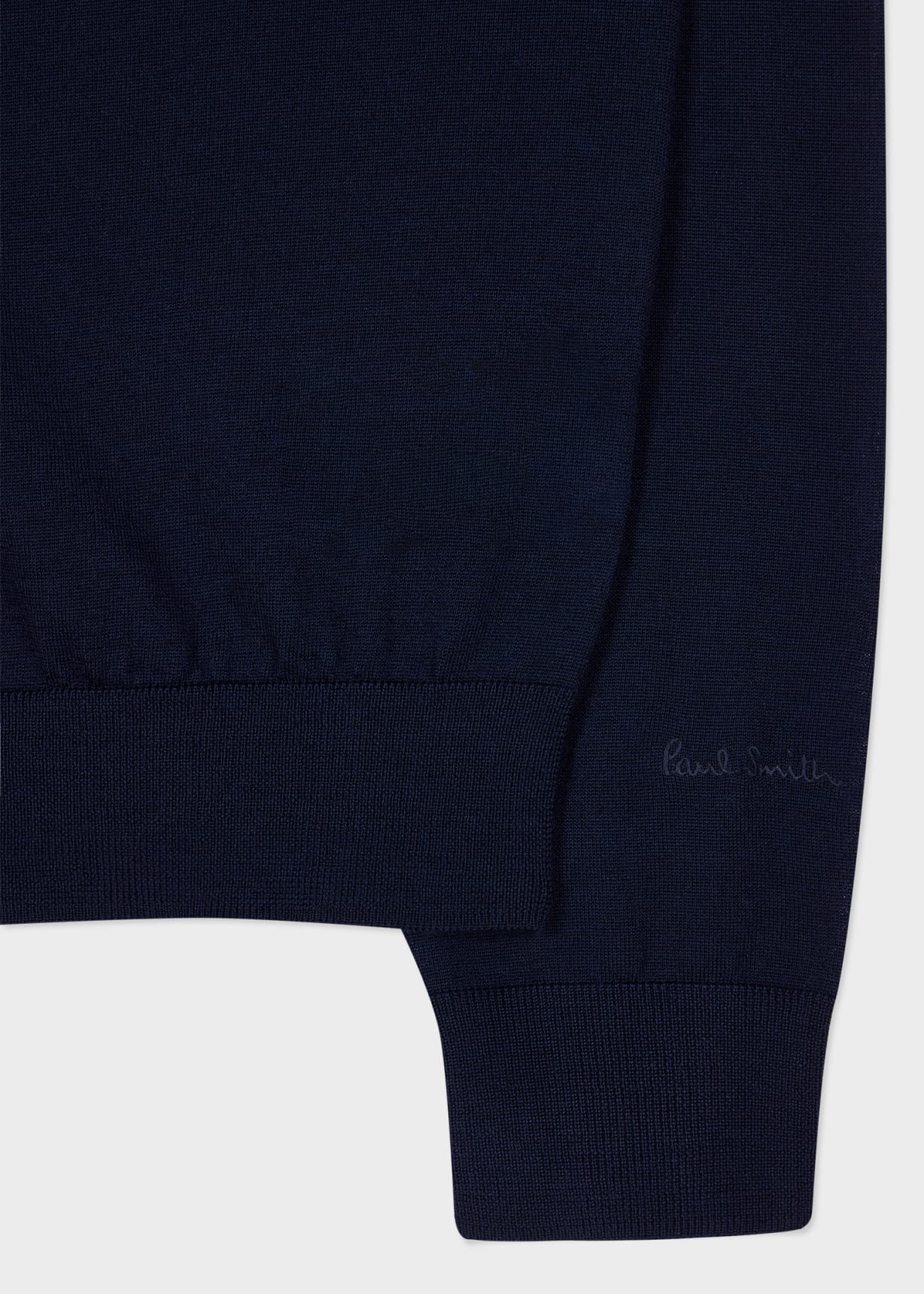 Product View - Navy Merino V-Neck Sweater by Paul Smith