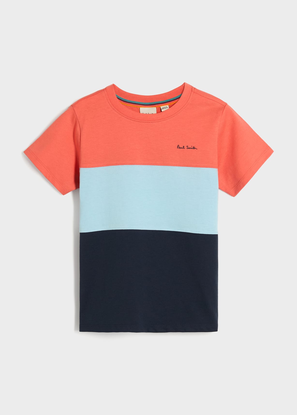 2-13 Years Navy, Colourblock & Mint Signature T-Shirts Set 3