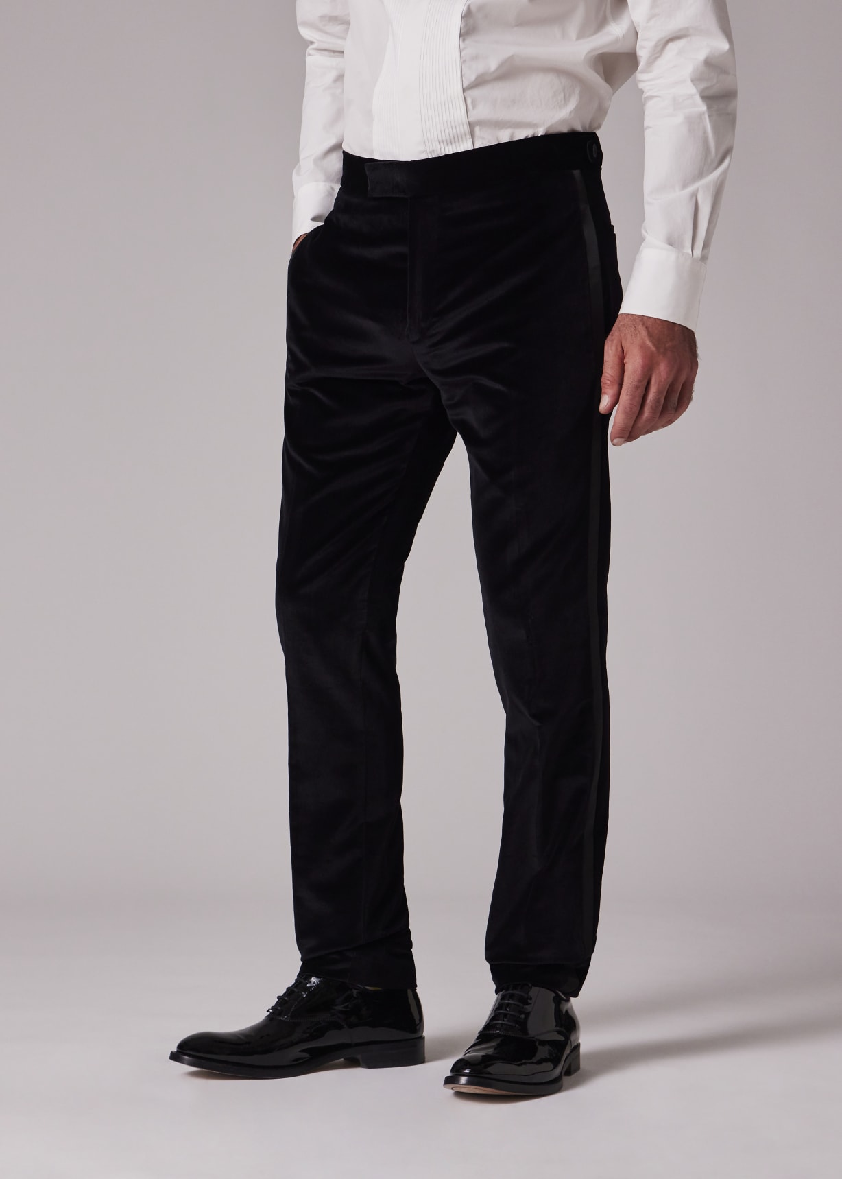 Men's The Soho - Tailored-Fit Black Velvet Evening Suit