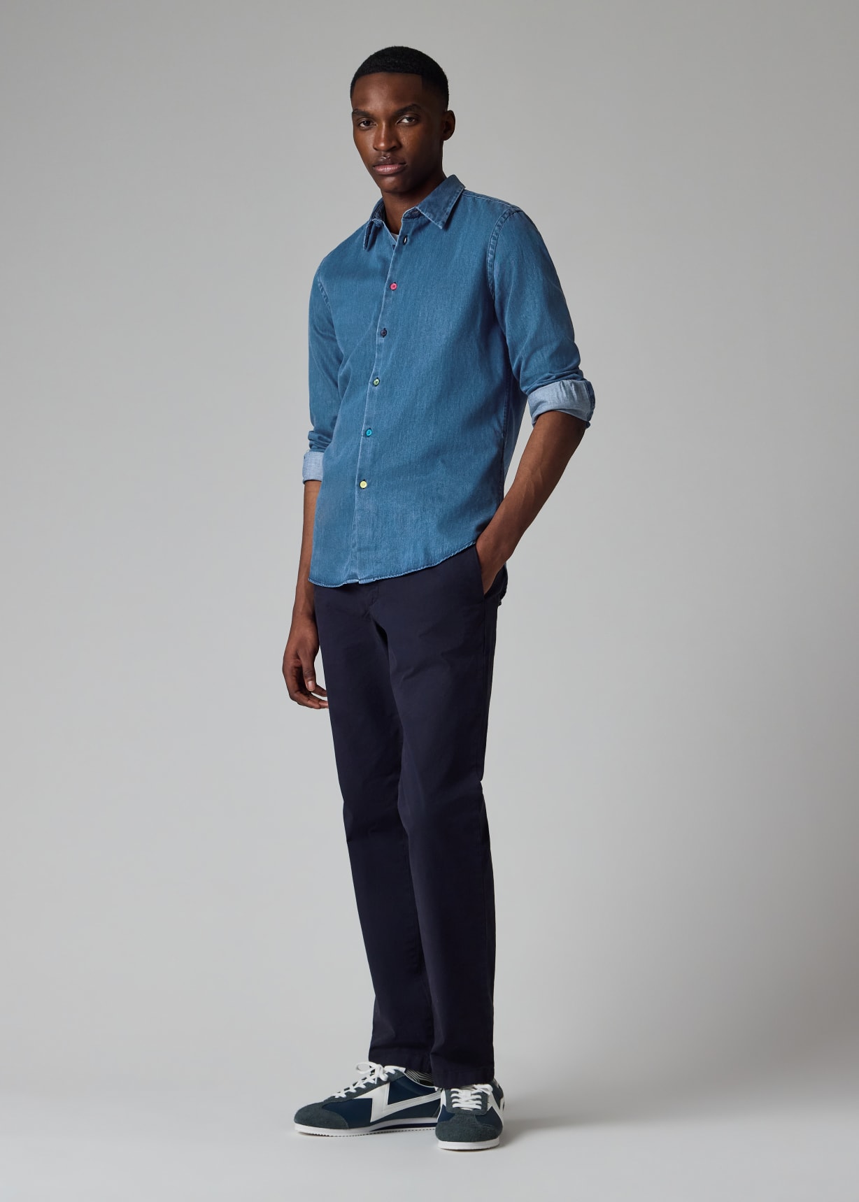 Chemise Paul Smith Manches Longues à Rayures Pinstriped - Taille 16/41 - Occasion Très Bon État