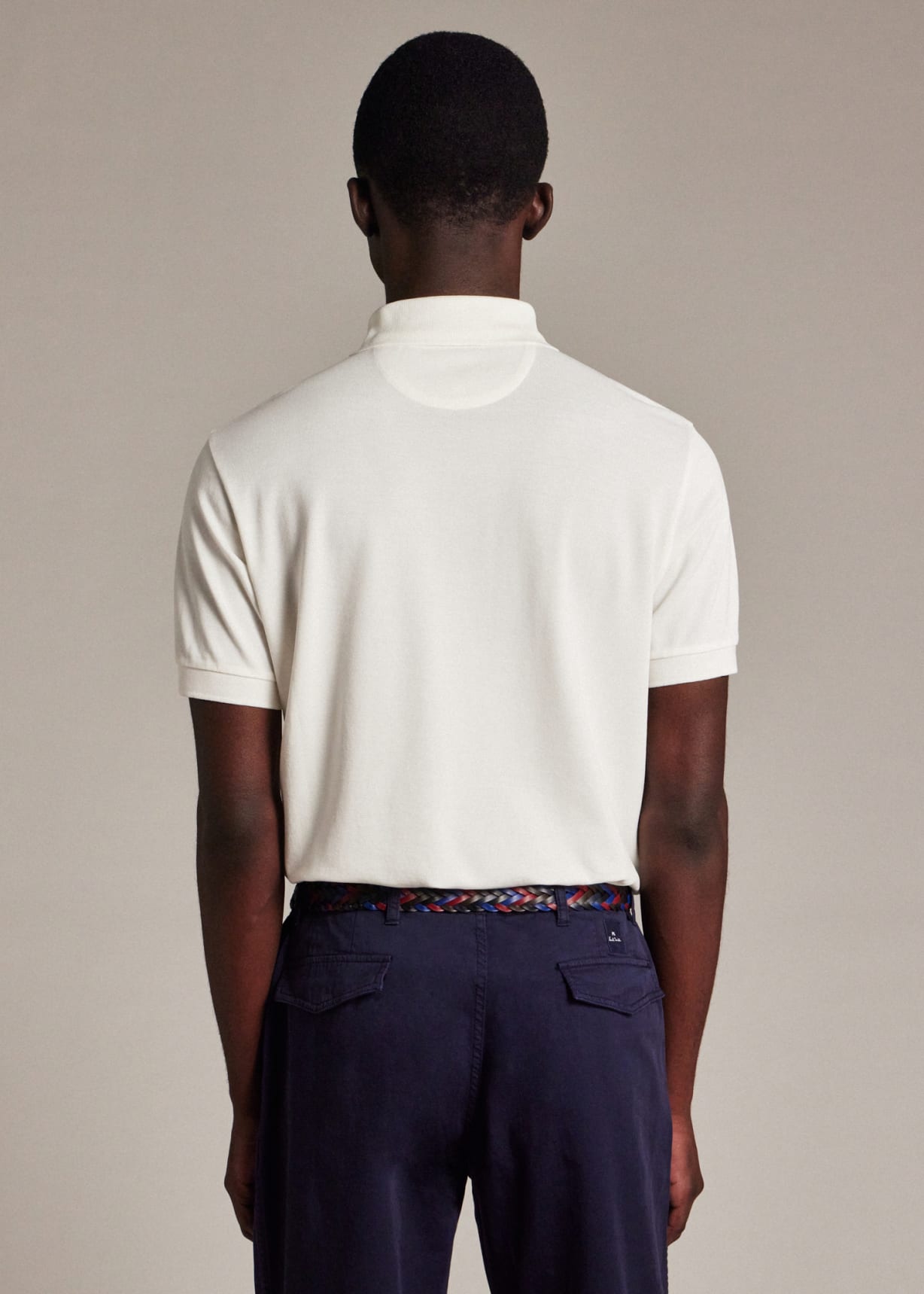 Model View - 'Artist Stripe' Placket Polo Shirt Paul Smith