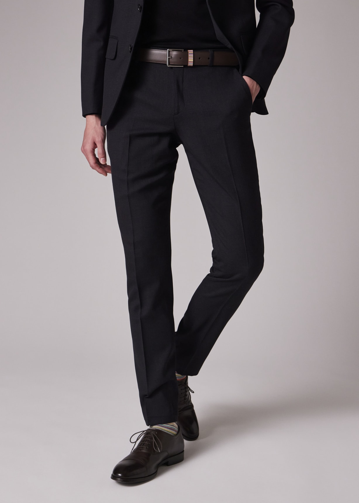 The Soho - Men's Tailored-Fit Charcoal Grey Wool 'A Suit To