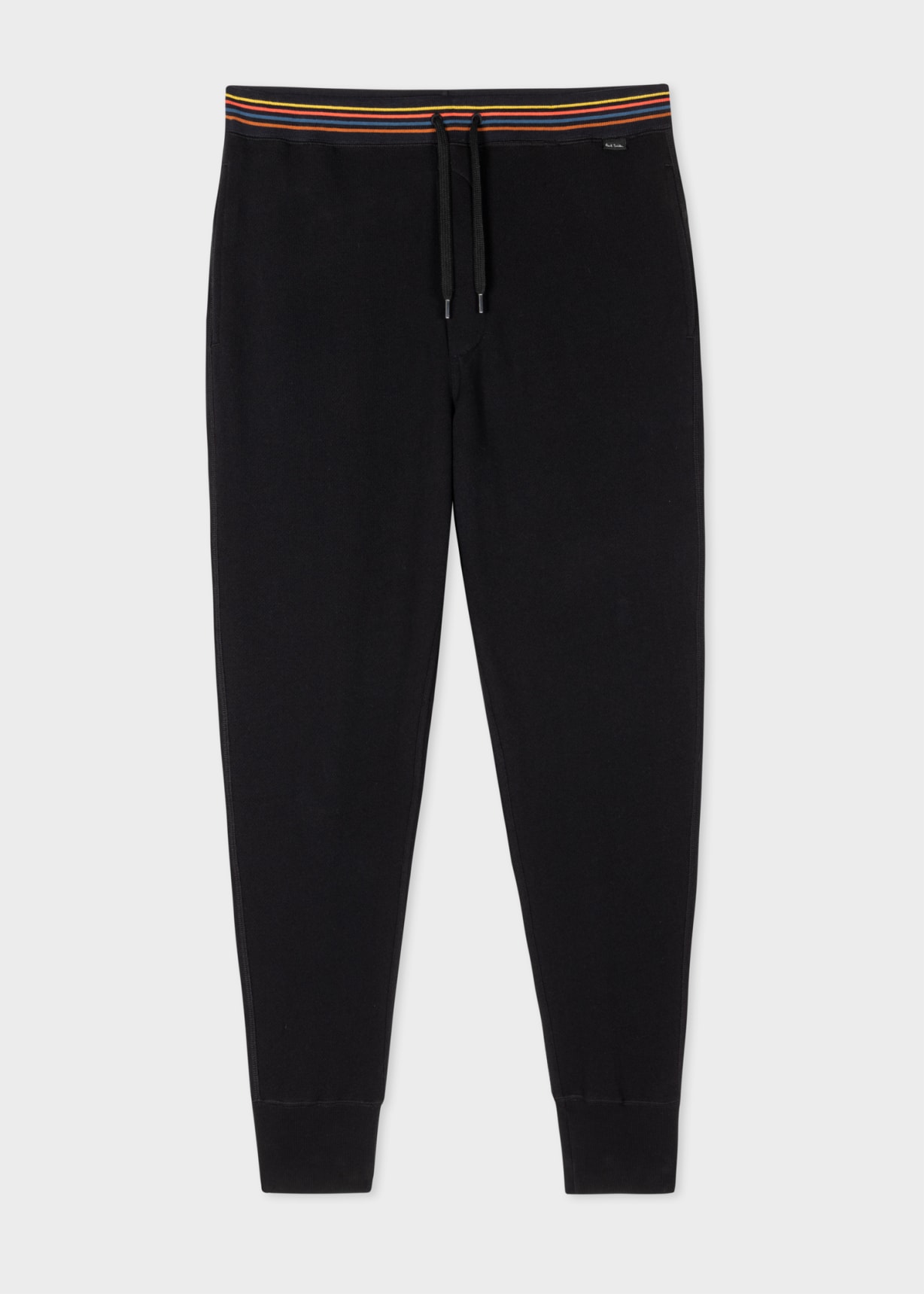 Product View - Men's Black Cotton 'Artist Stripe' Loungewear Set
