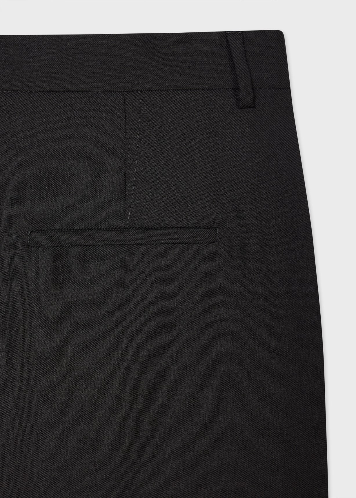 A Suit To Travel In - Women's Black Straight-Leg Wool Trousers