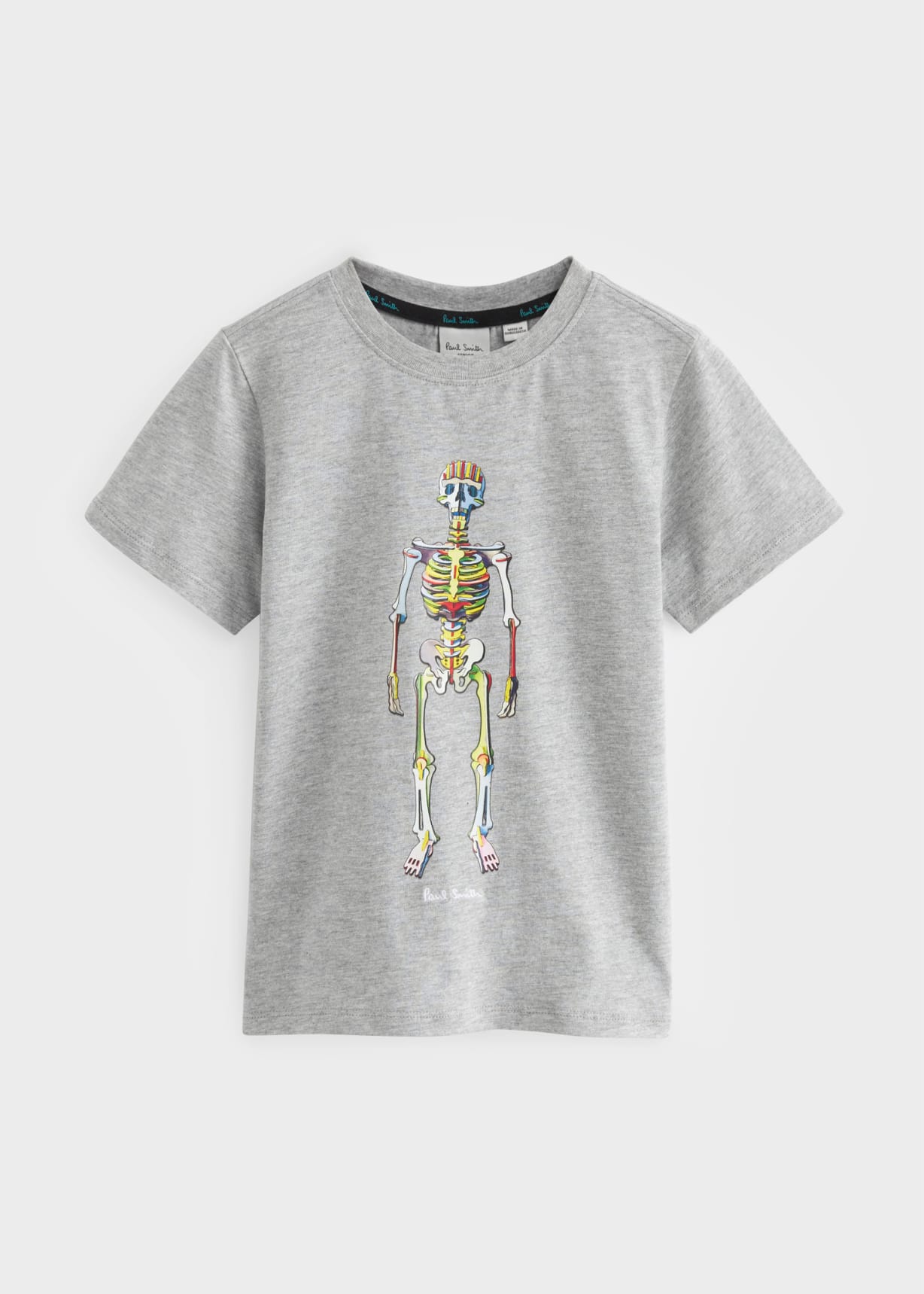 2-13 Years Grey Marl 'Skeleton' Print T-Shirt