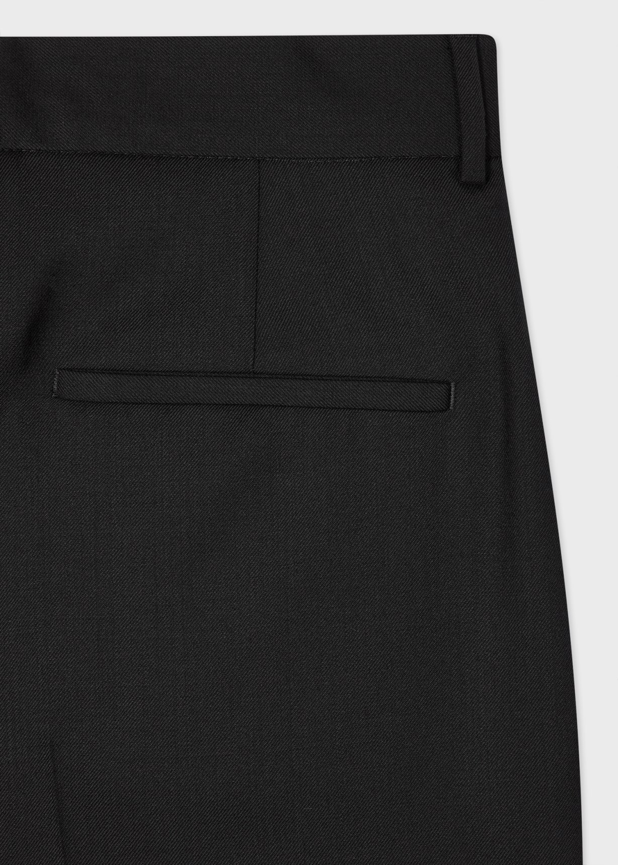 Women's 'A Suit To Travel In' Black Wool Twill Pleated Trousers