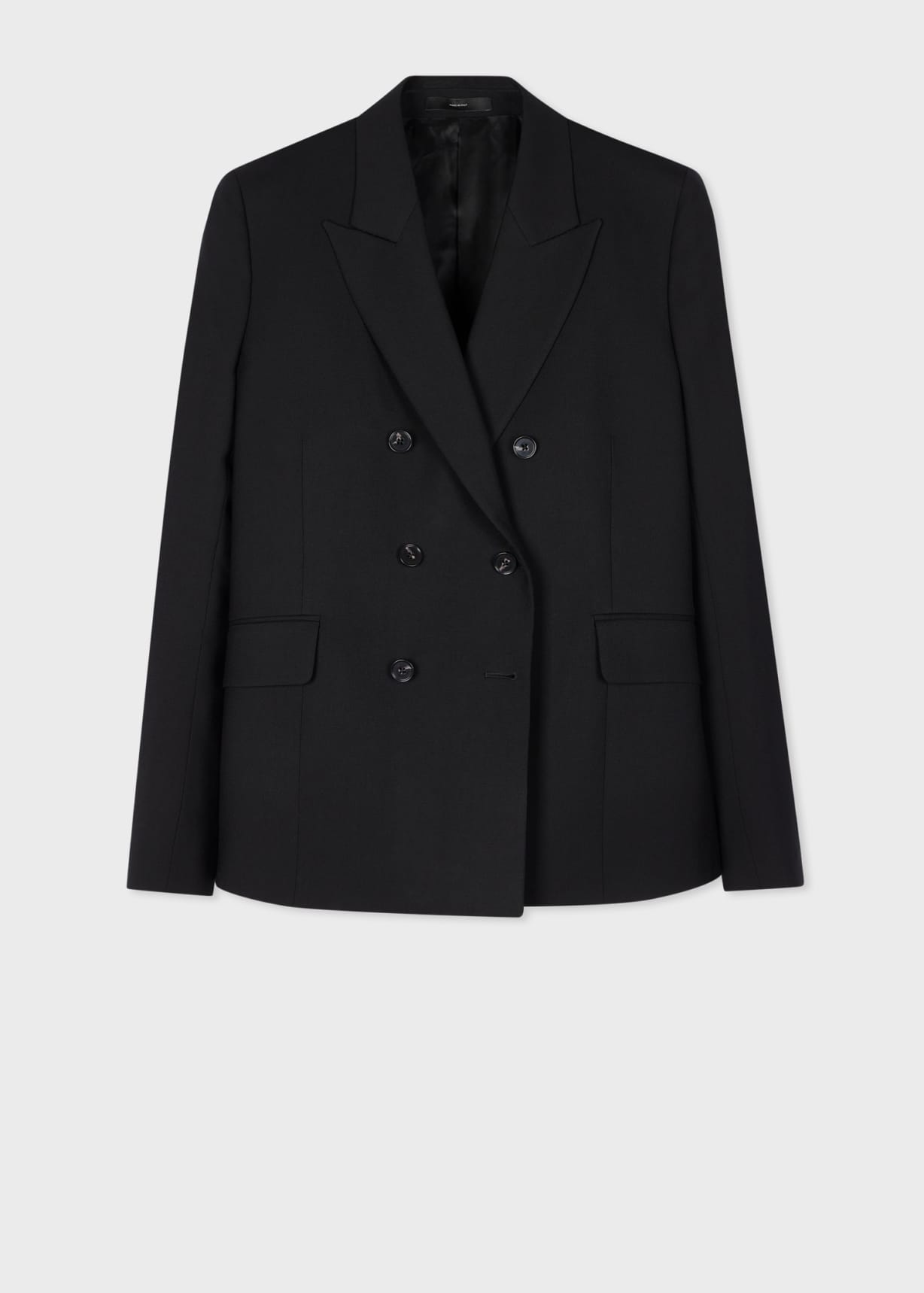 Women's A Suit To Travel In - Black Wool Double Breasted Blazer