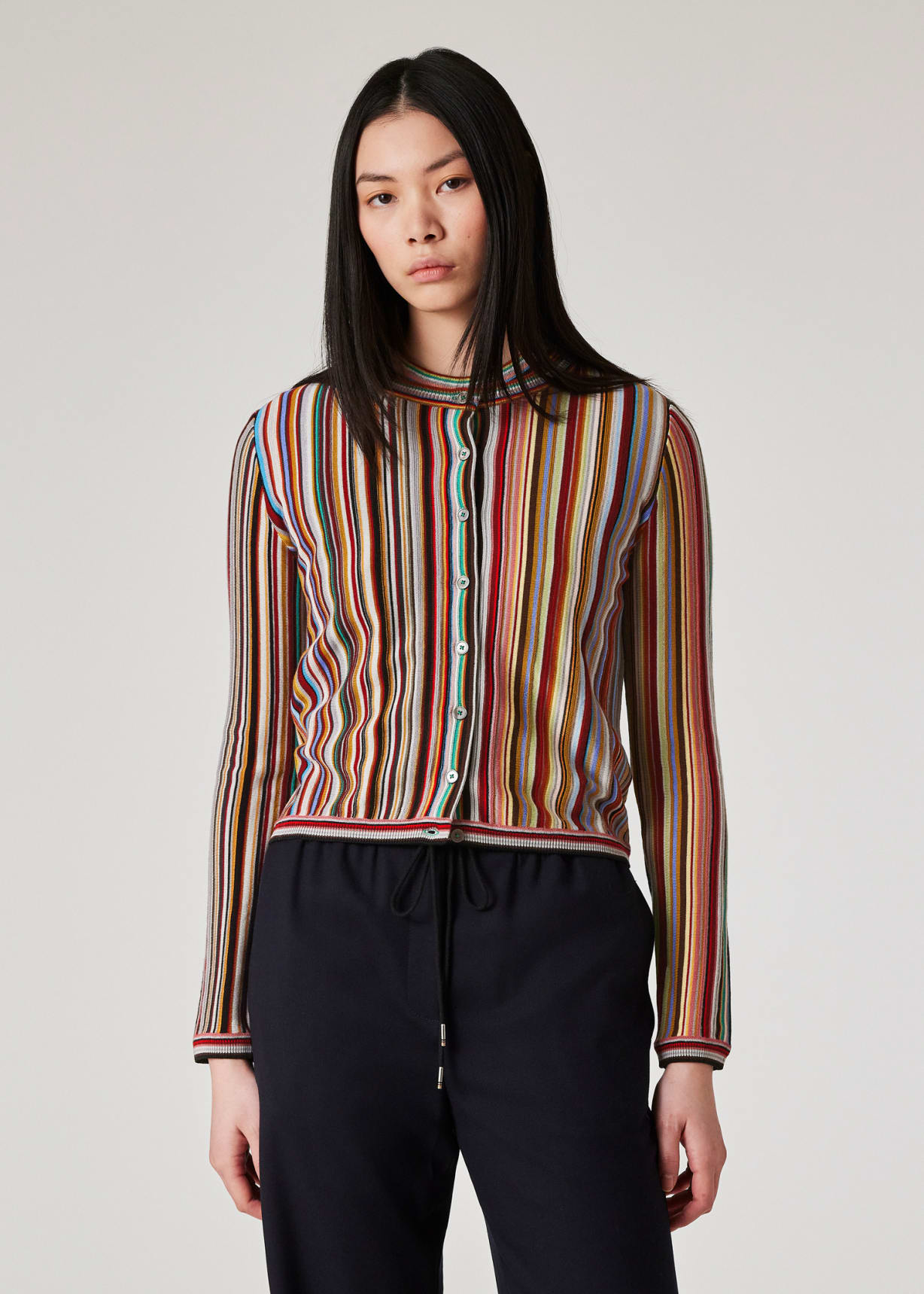 Paul Smith Multi Stripe Wool Cardigan W2R-976K-G30833-90