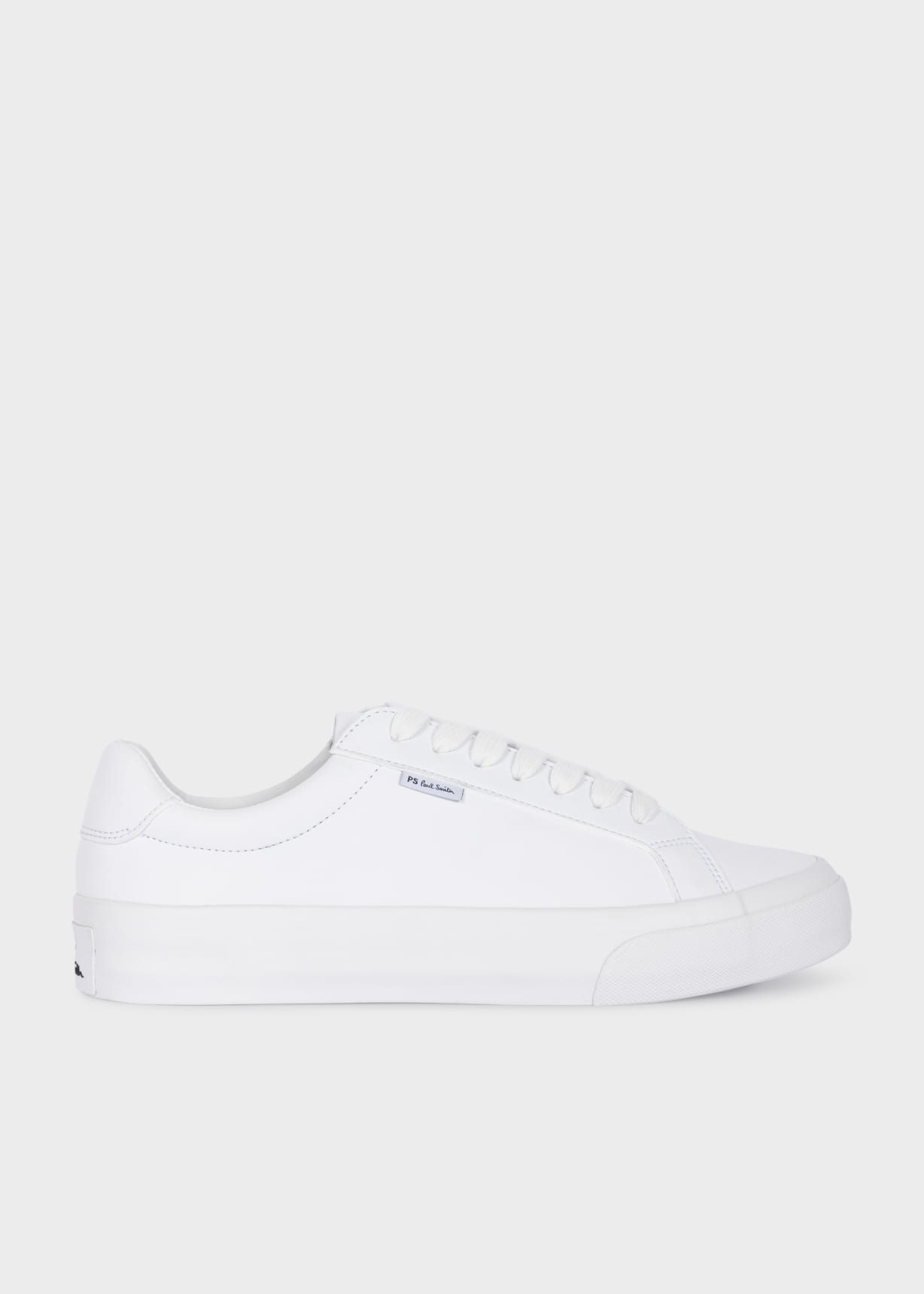 White Coated Leather 'Amos' Trainers