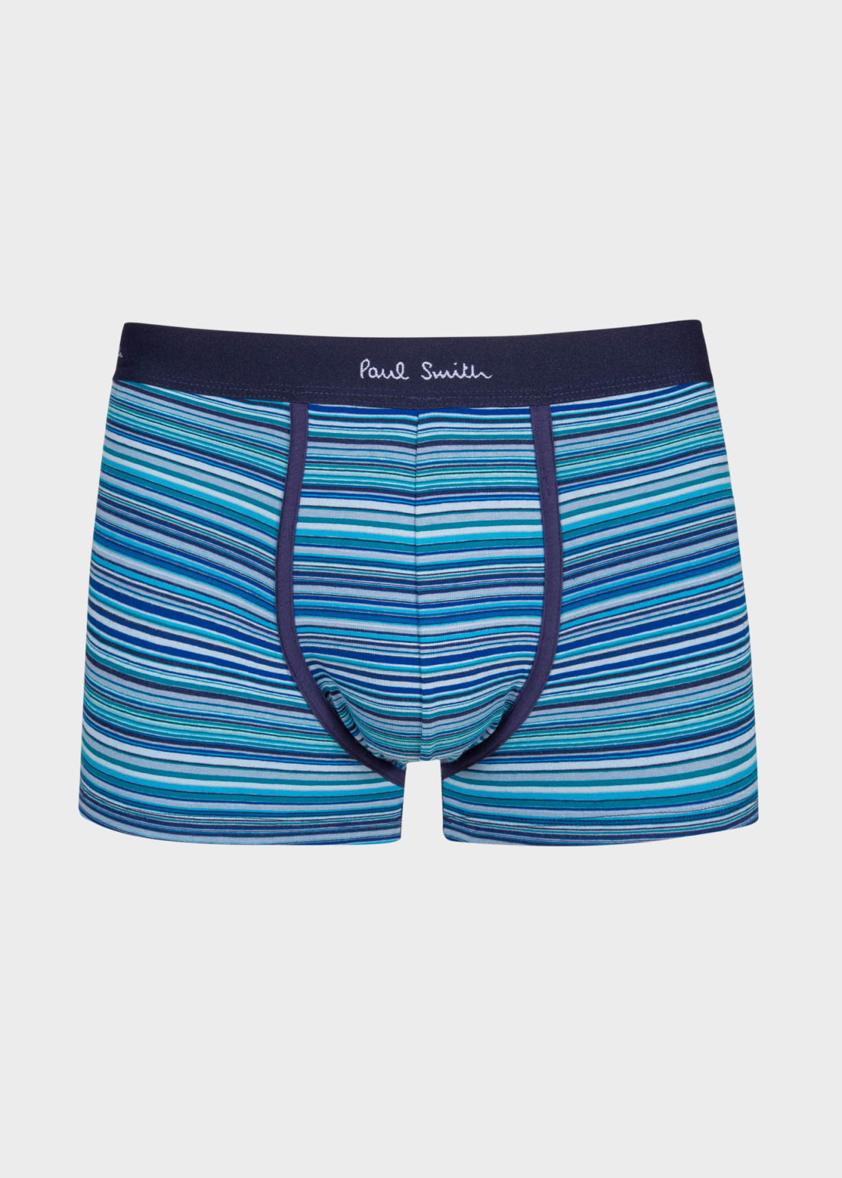 Men's Navy Blue Slim Fit Conversational Printed Cotton Boxer