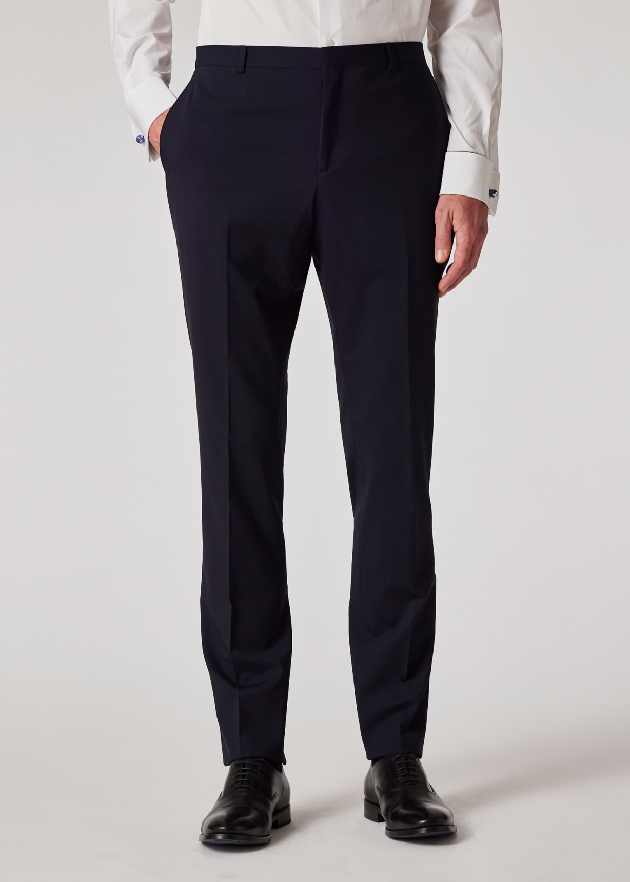 Model view - The Kensington - Slim-Fit Dark Navy Stretch-Wool Suit Paul Smith