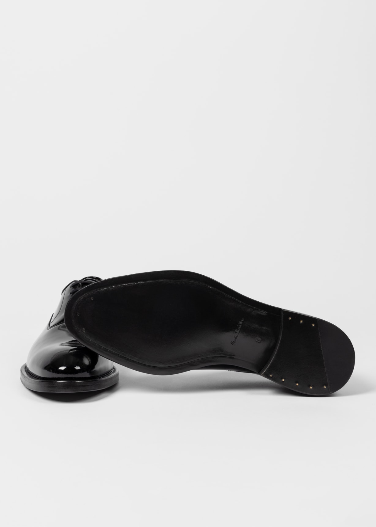 Detail View - Black 'Brubeck' Patent Shoes Paul Smith