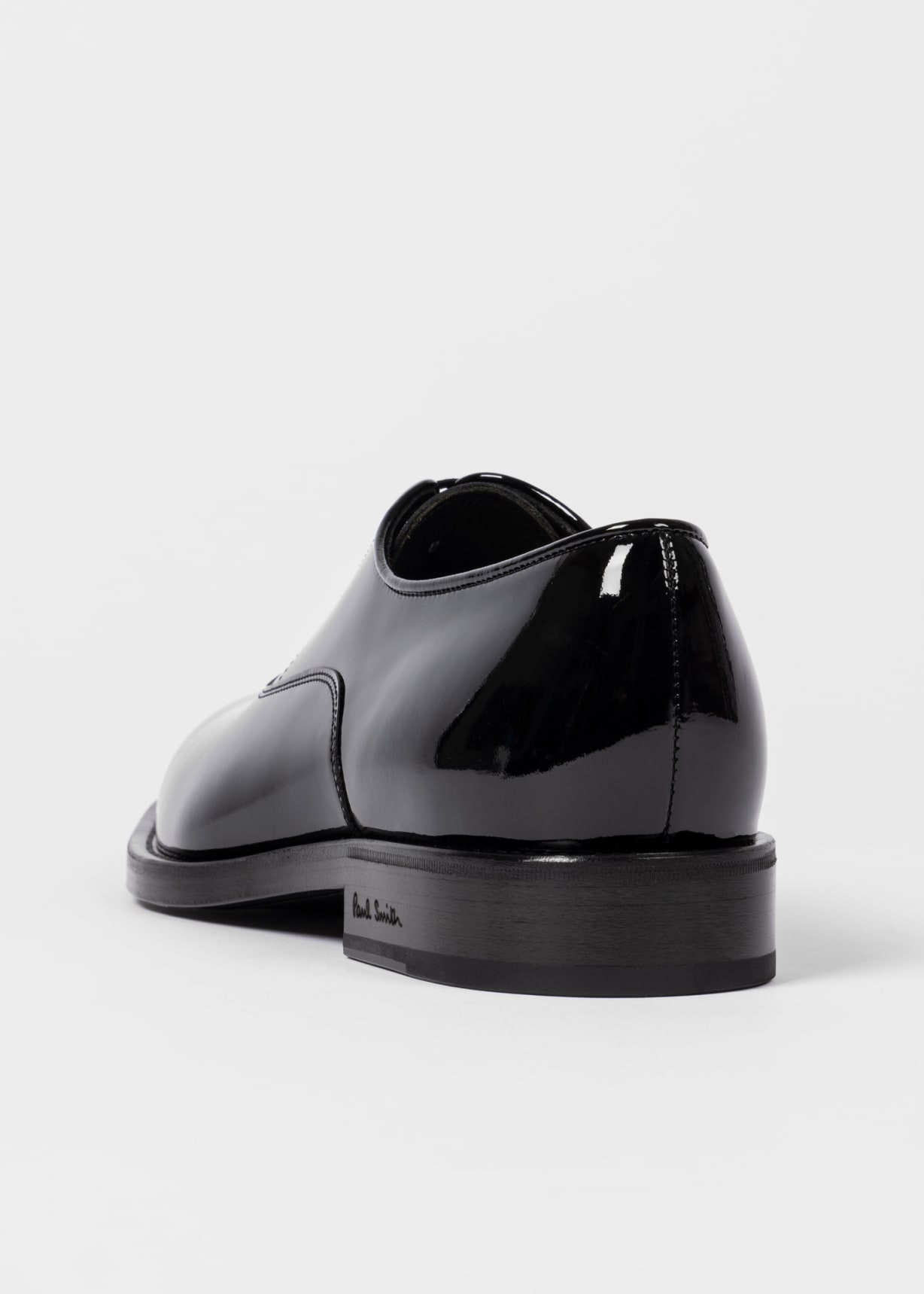Detail View - Black 'Brubeck' Patent Shoes Paul Smith