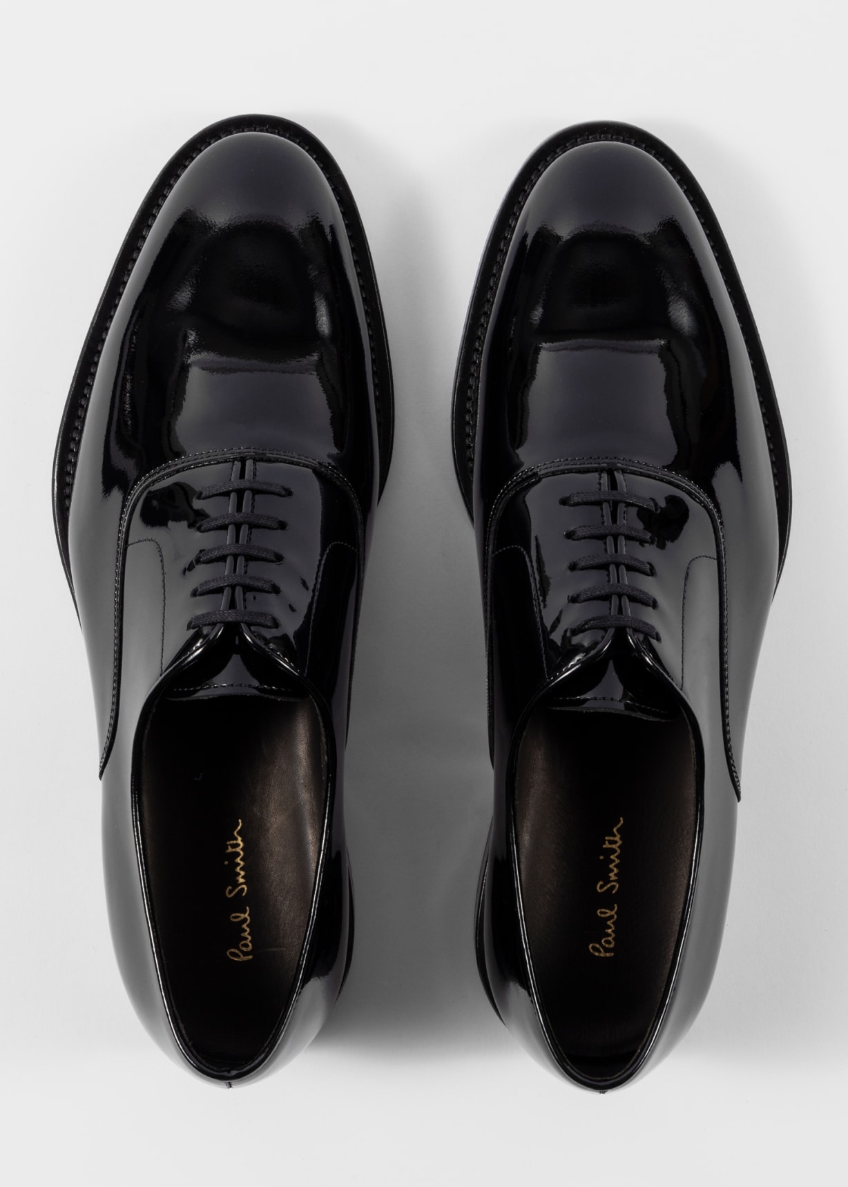 Pair View - Black 'Brubeck' Patent Shoes Paul Smith