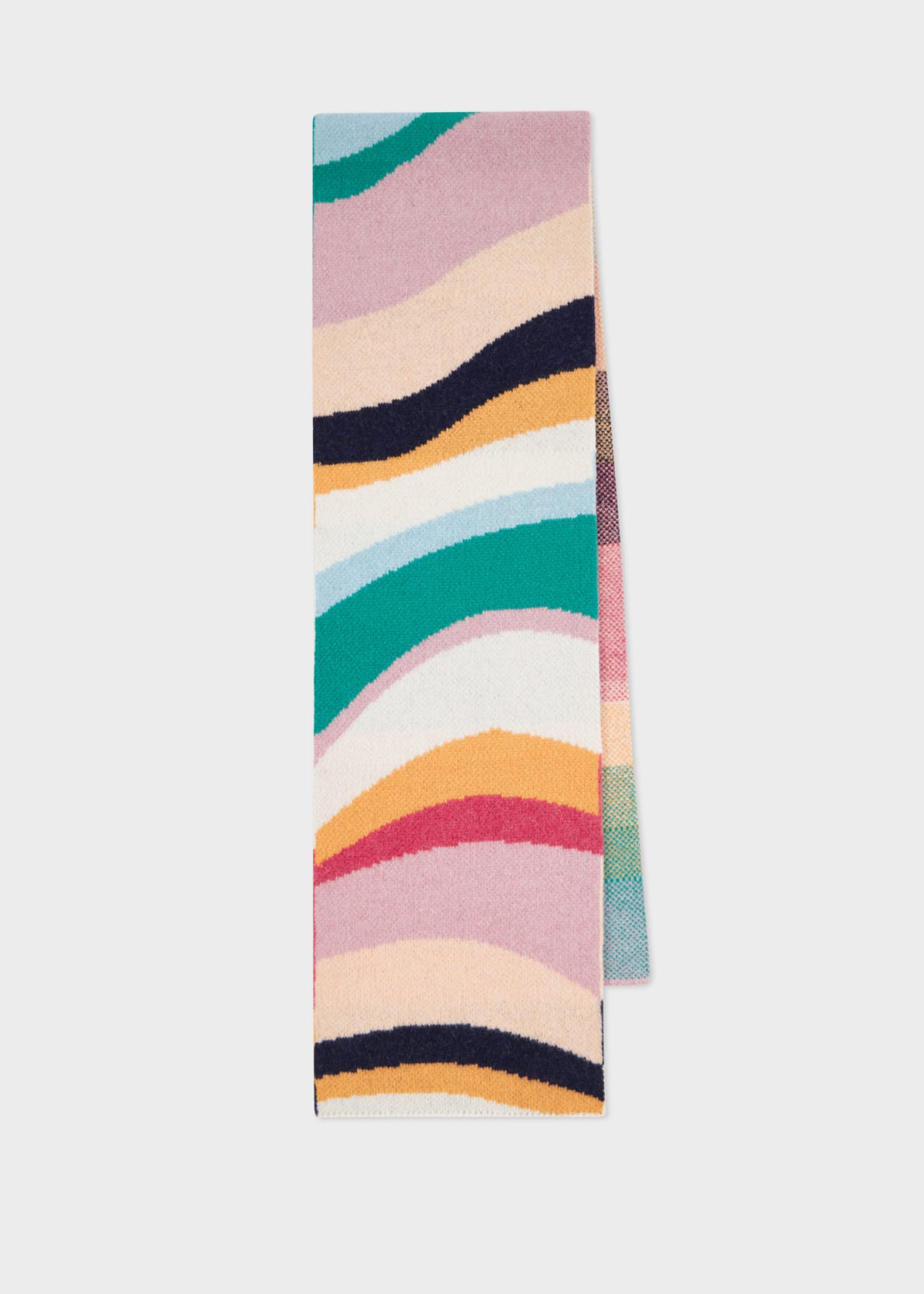 Women's Pastel 'Swirl' Jacquard Lambswool Scarf