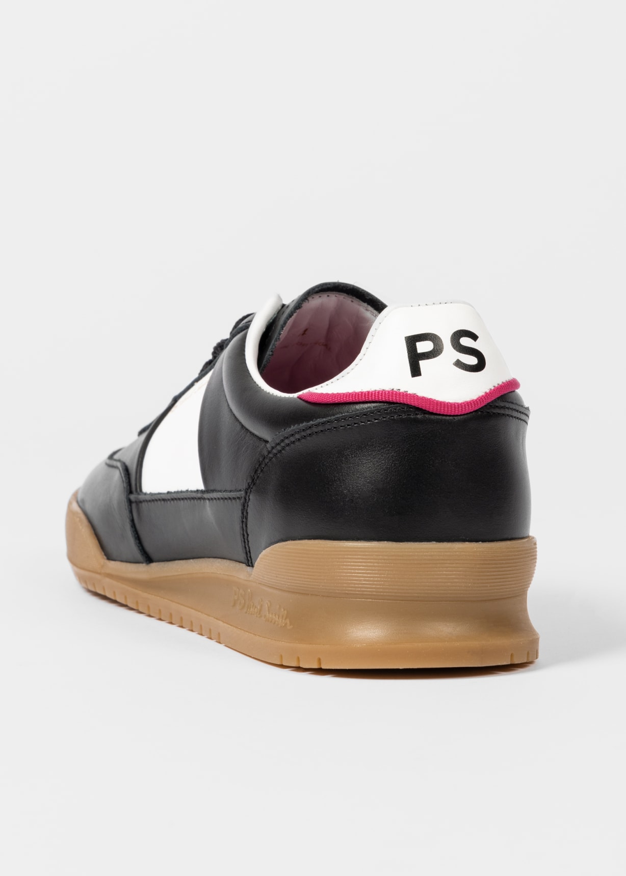Product view - Women's Black Leather 'Dover' Trainers Paul Smith