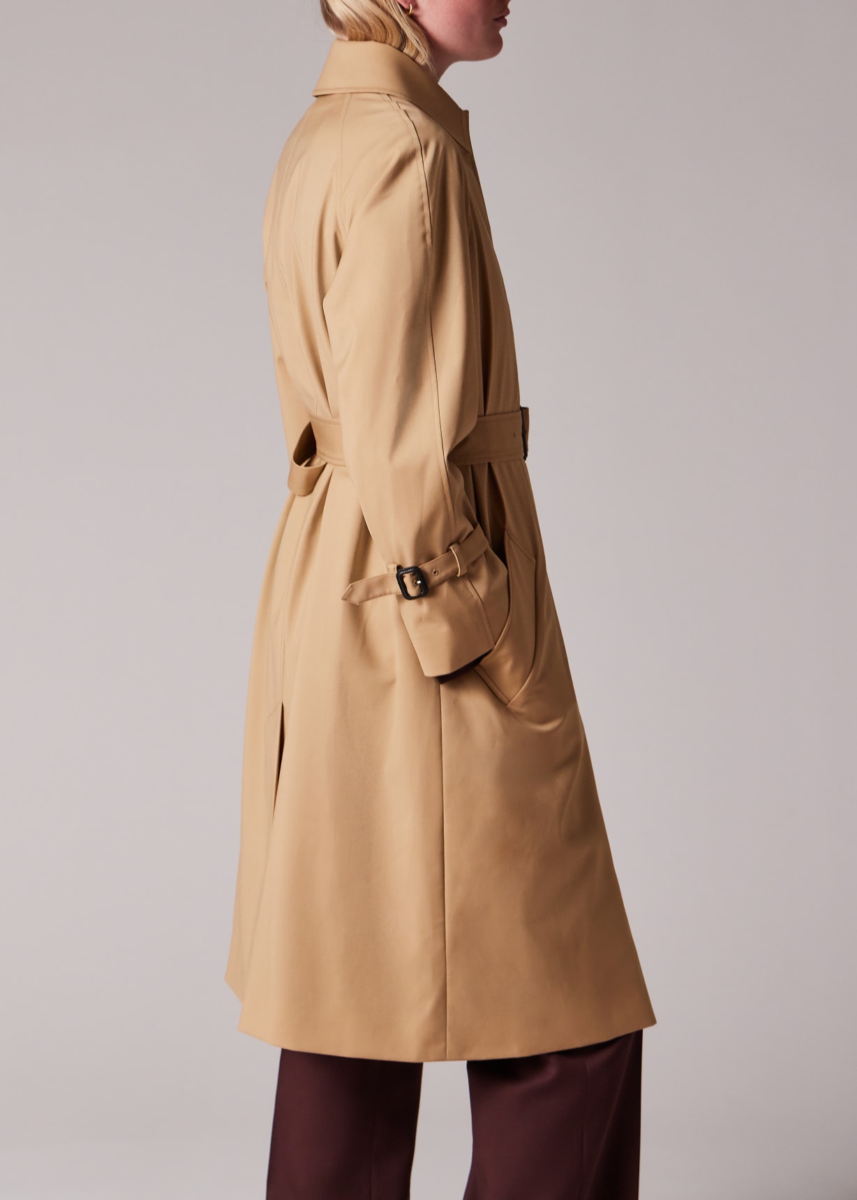 コート PAUL SMITH Woman Coat Camel W1R272CBP01934 61 Women's Light Camel Cotton Twill Pea Coat