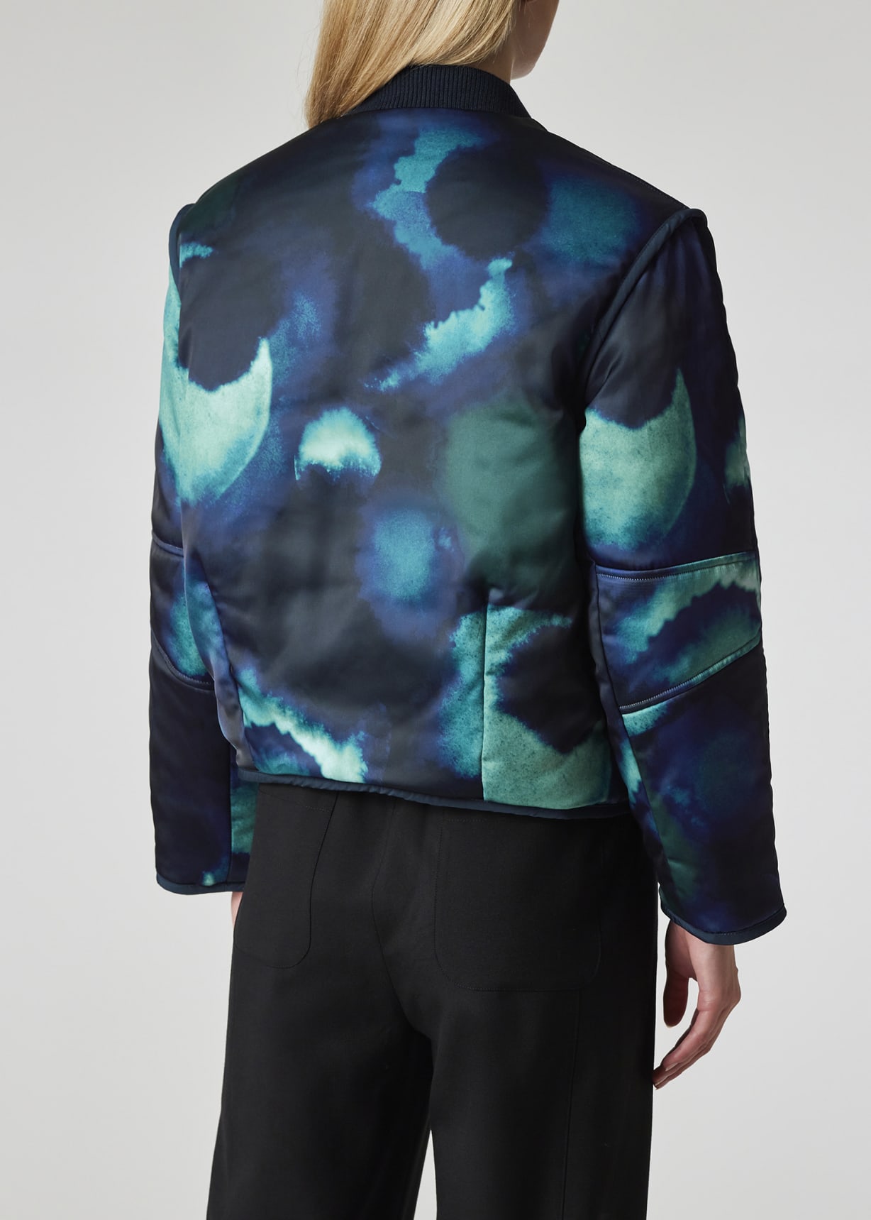 Women's Peacock Blue 'Aurora' Reversible Quilted Jacket