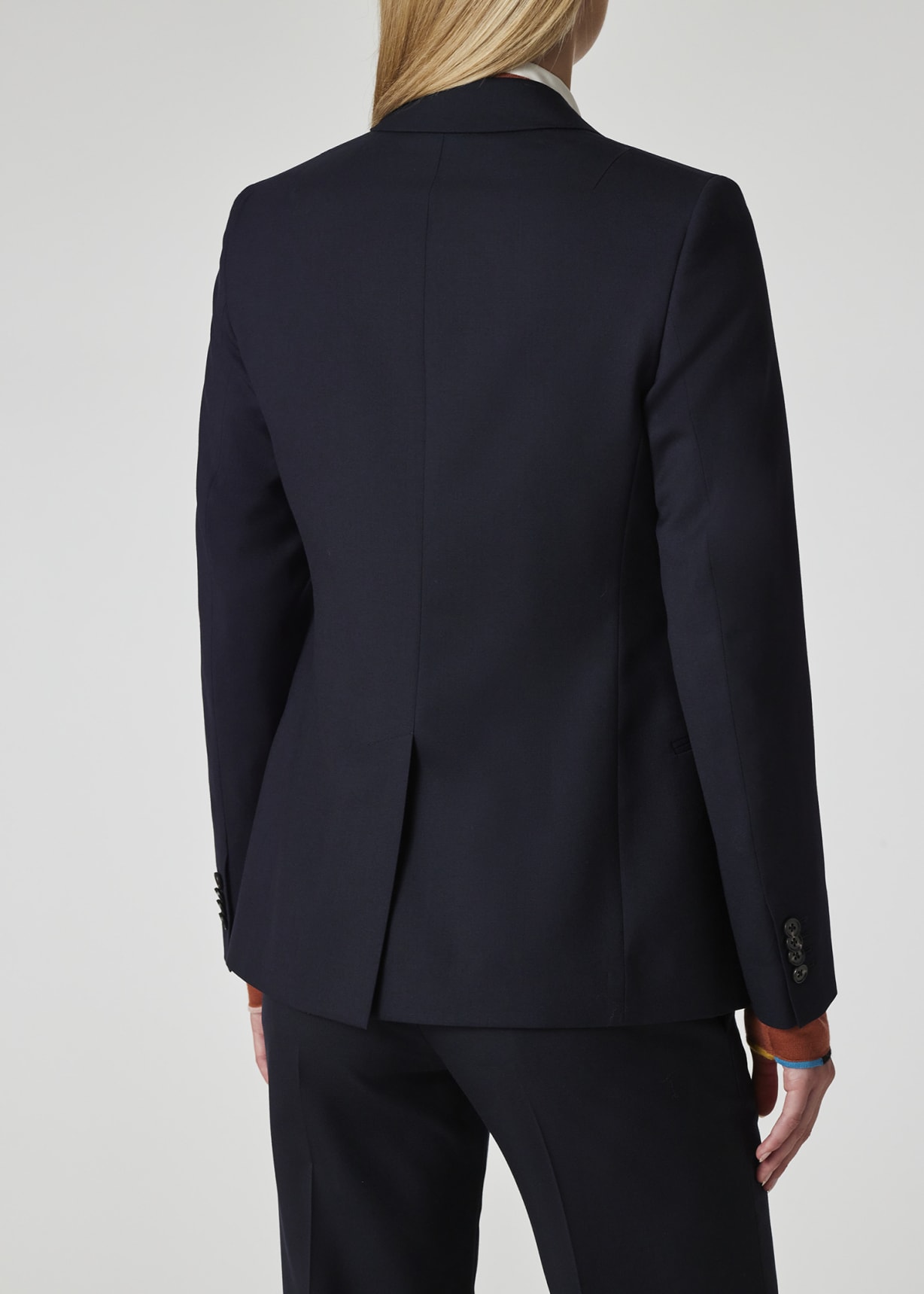 A Suit To Travel In - Women's Navy Two-Button Wool Blazer