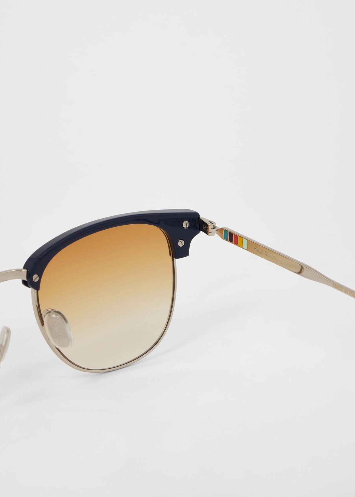 Product view - Silver and Navy 'Linden' Sunglasses Paul Smith