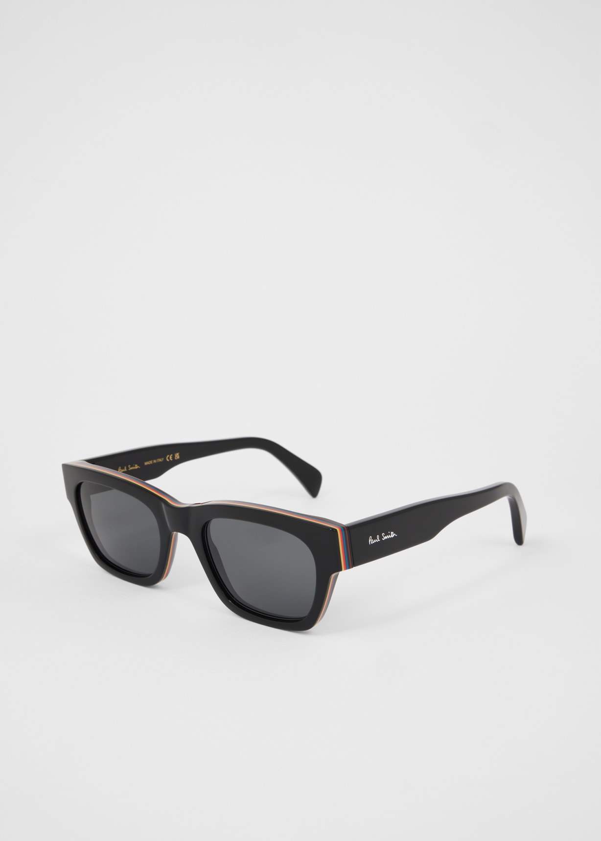 Étui Rigide à Clapet Paul Smith Pour Lunettes - Noir (tissu/cuir, Doublure Feutrine)