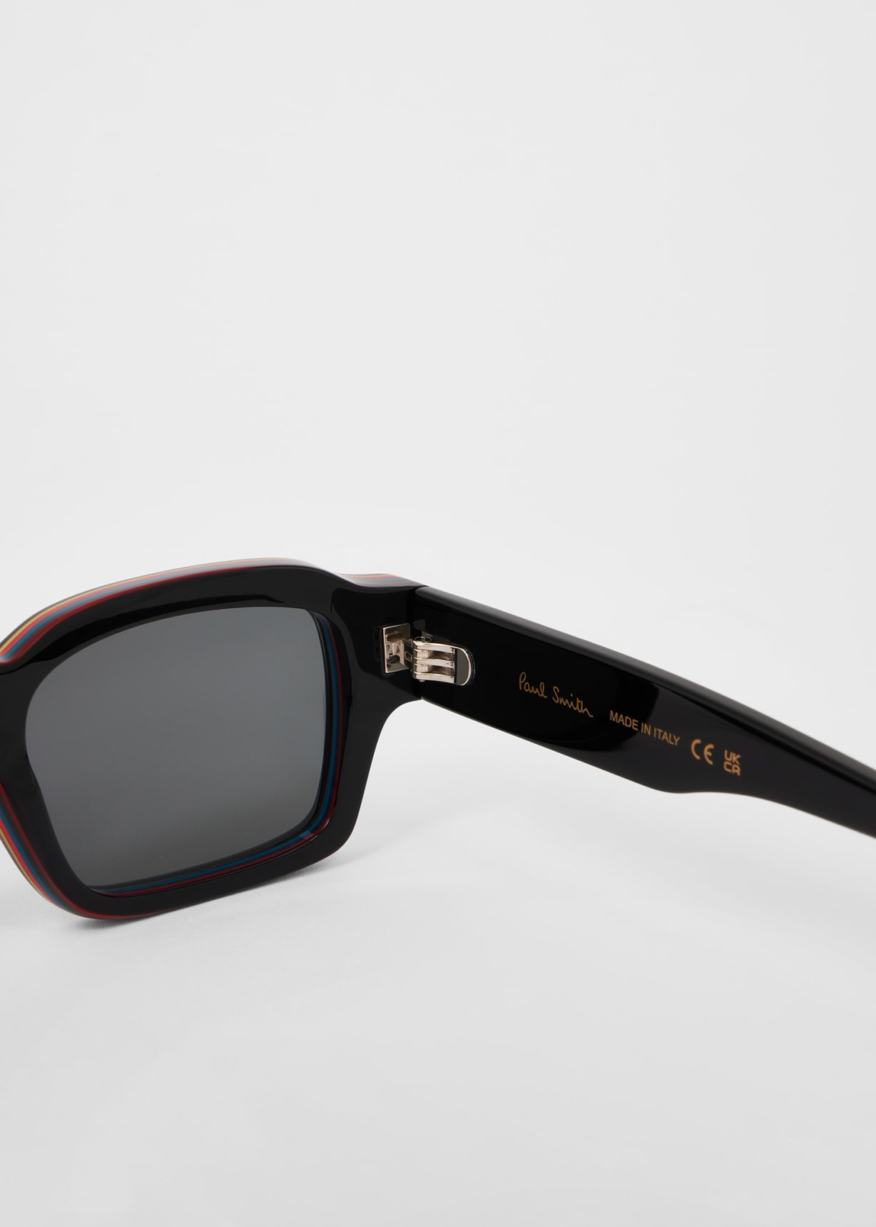 Paul Smith black/whit striped sunglasses w/black case Paul Smith - Charles Sunglasses | Specs Collective main image 3